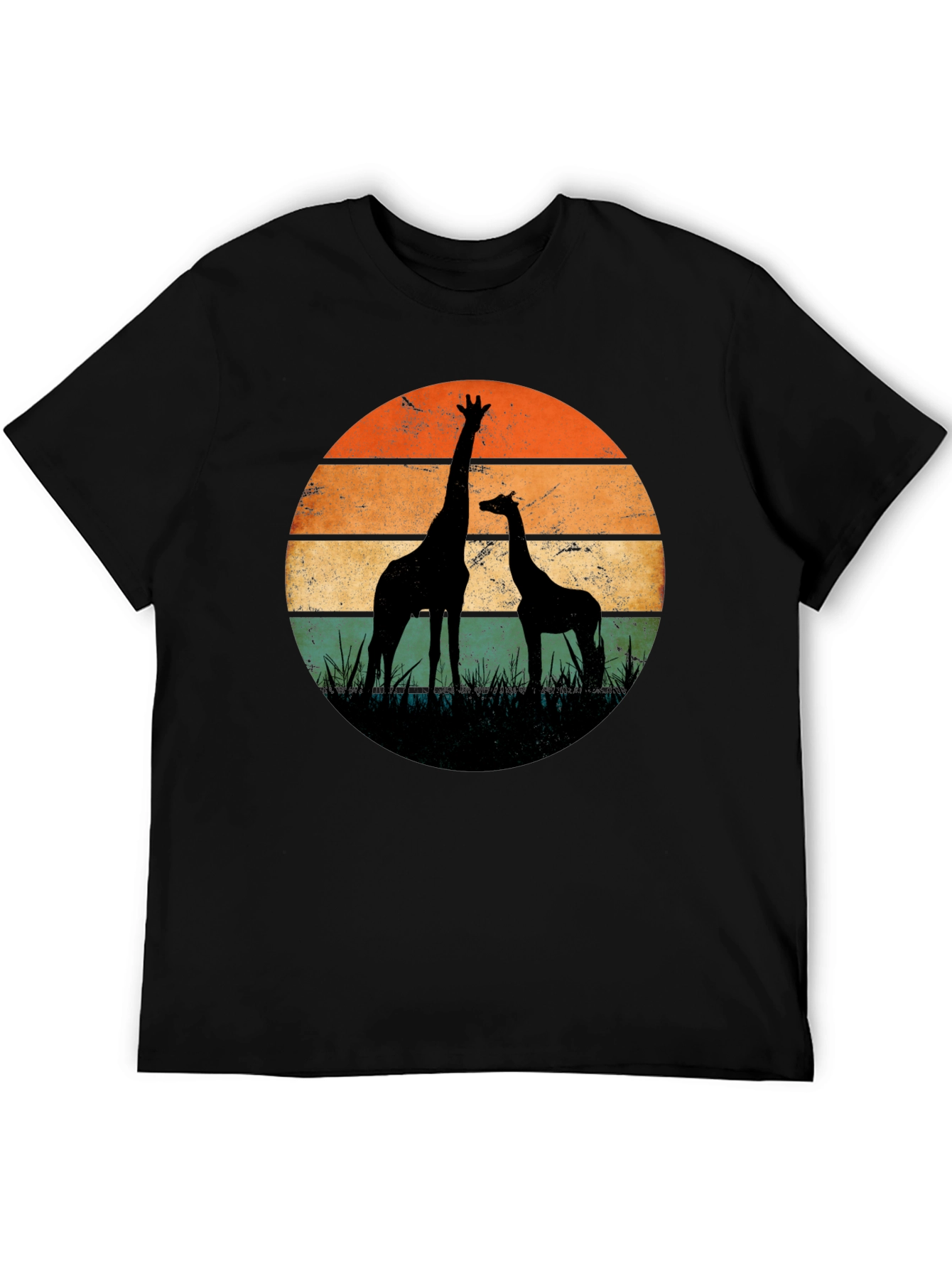 Black Giraffe Sunset Graphic Tee view 5