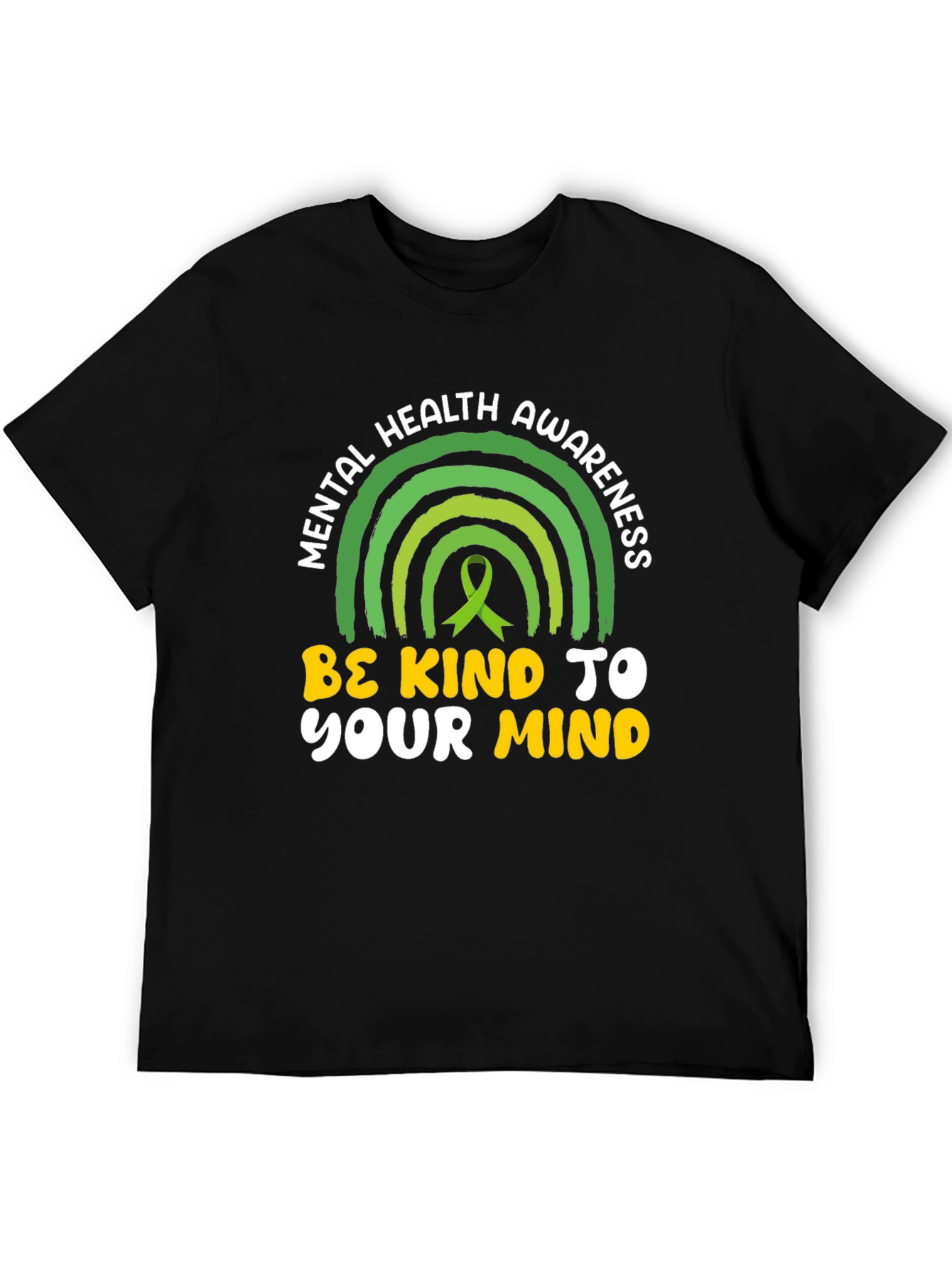 Black Mental Health Awareness T-Shirt - Be Kind To Your Mind view 5