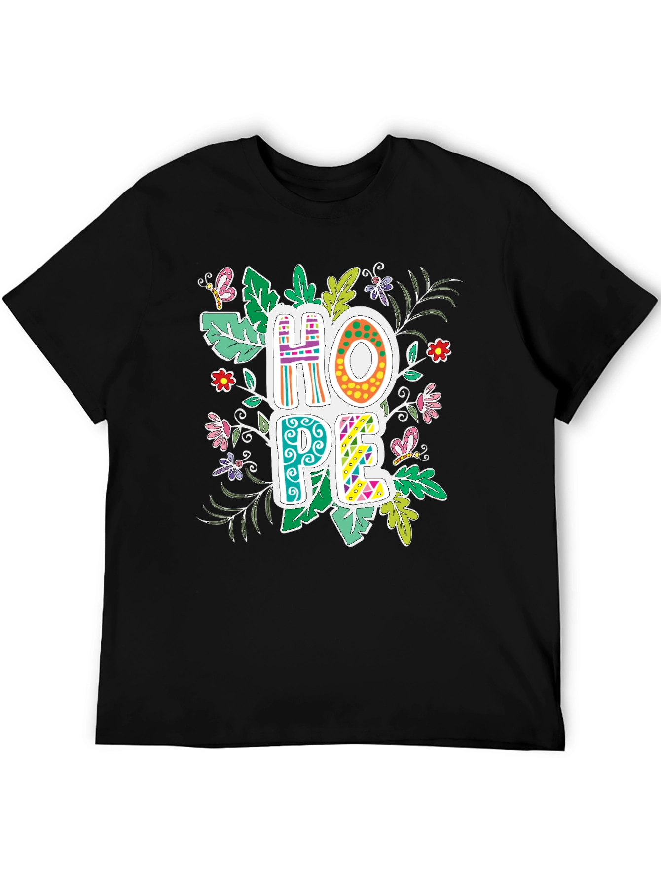Black HOPE Graphic Print Tee view 5