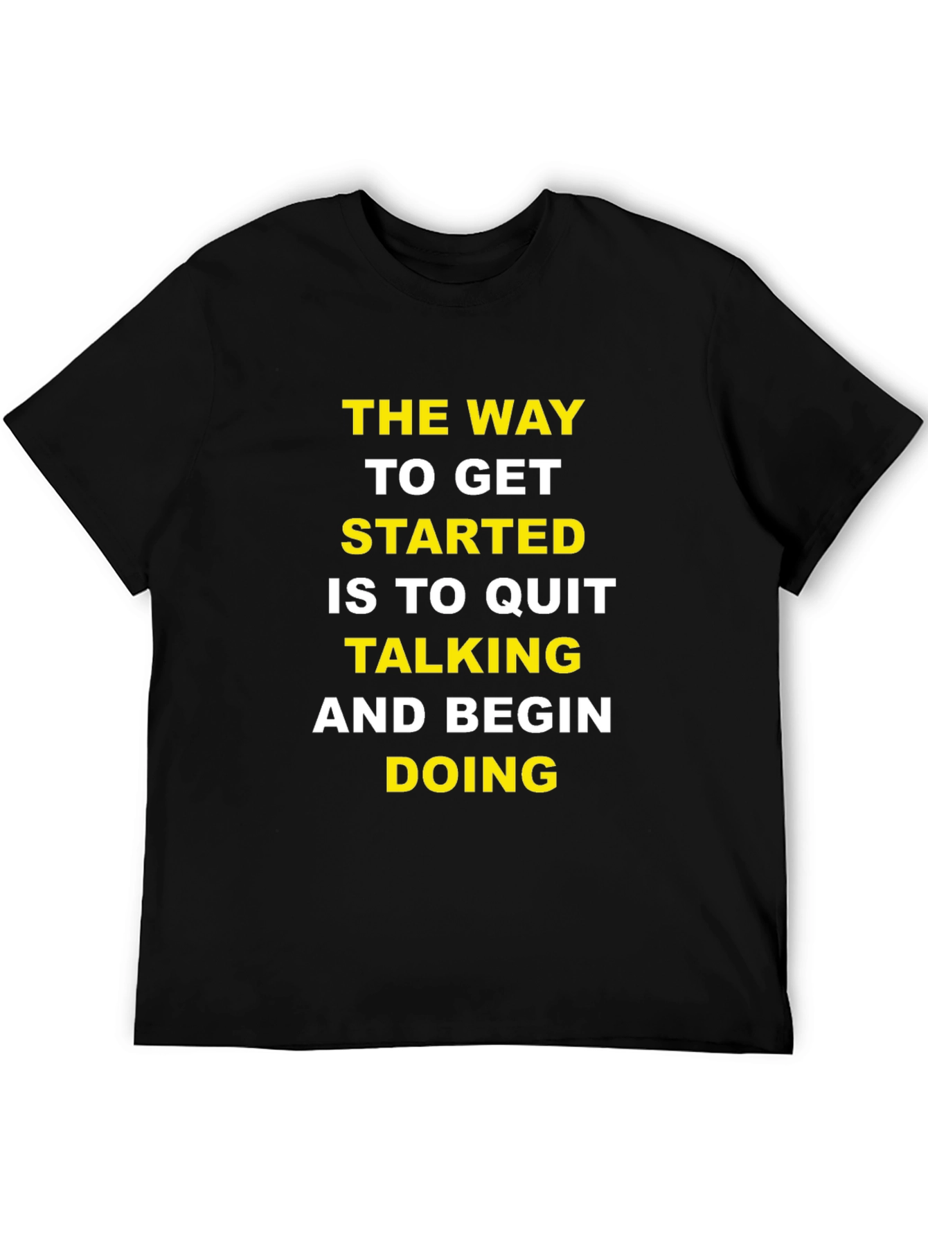 Black Motivational T-Shirt: Quit Talking & Begin Doing view 5