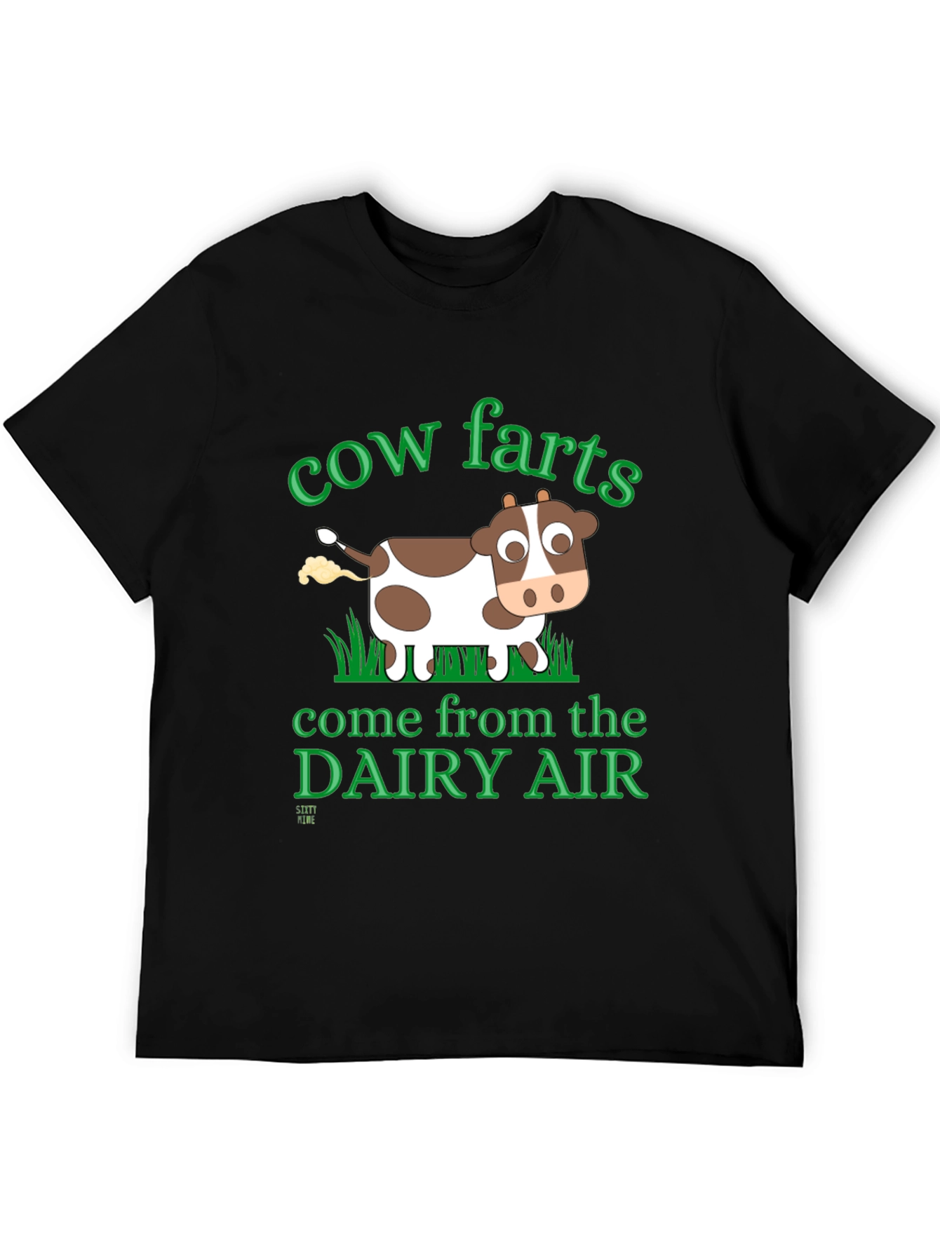 Black Cow Farts Dairy Air Graphic T-Shirt view 5
