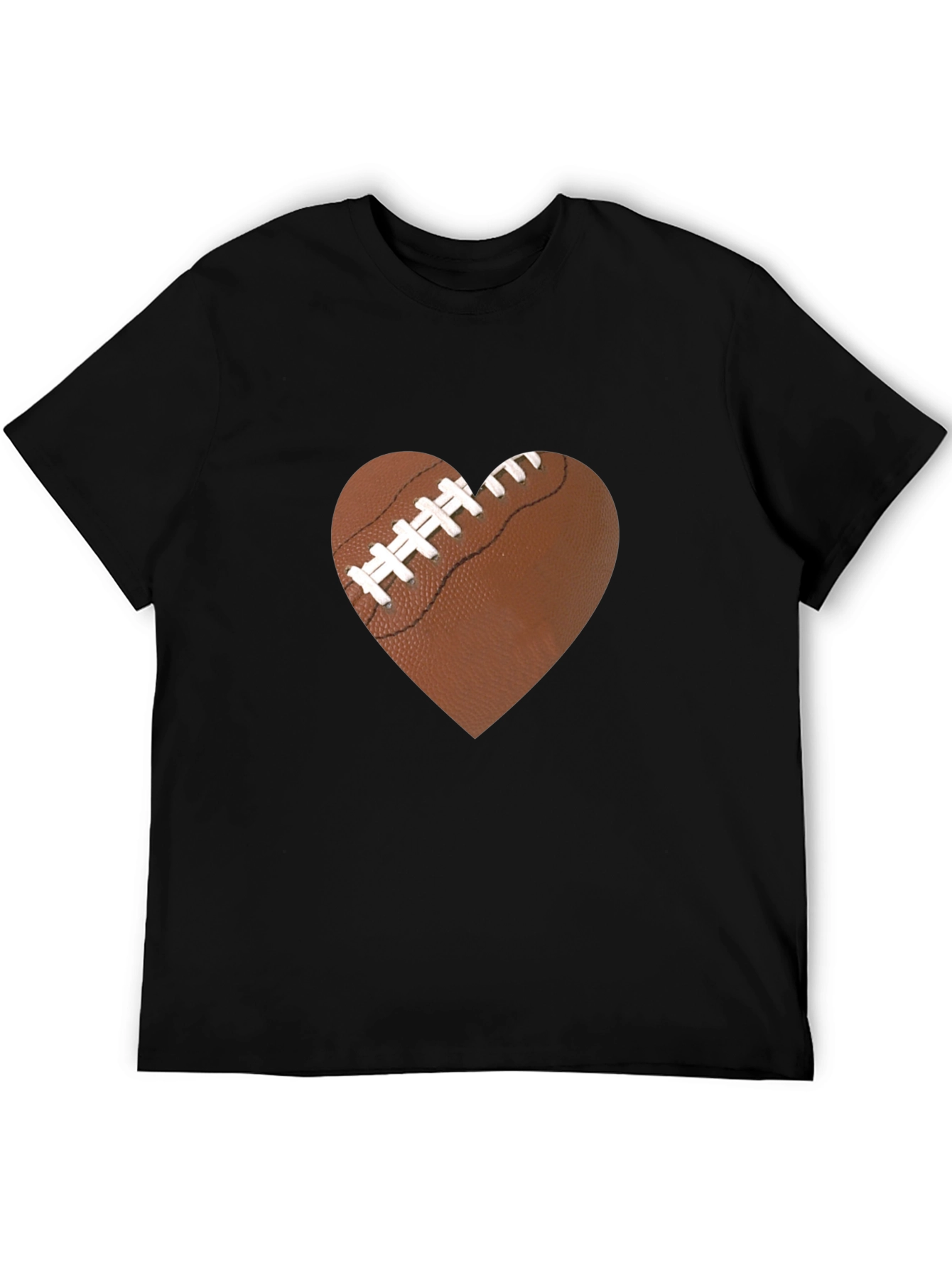 Black Football Heart Graphic Tee - Love the Game! view 5