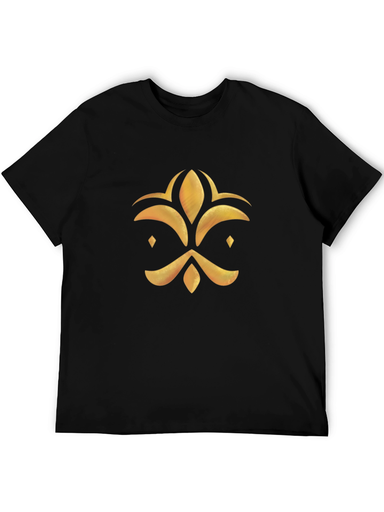 Black Golden Emblem Black T-Shirt view 5