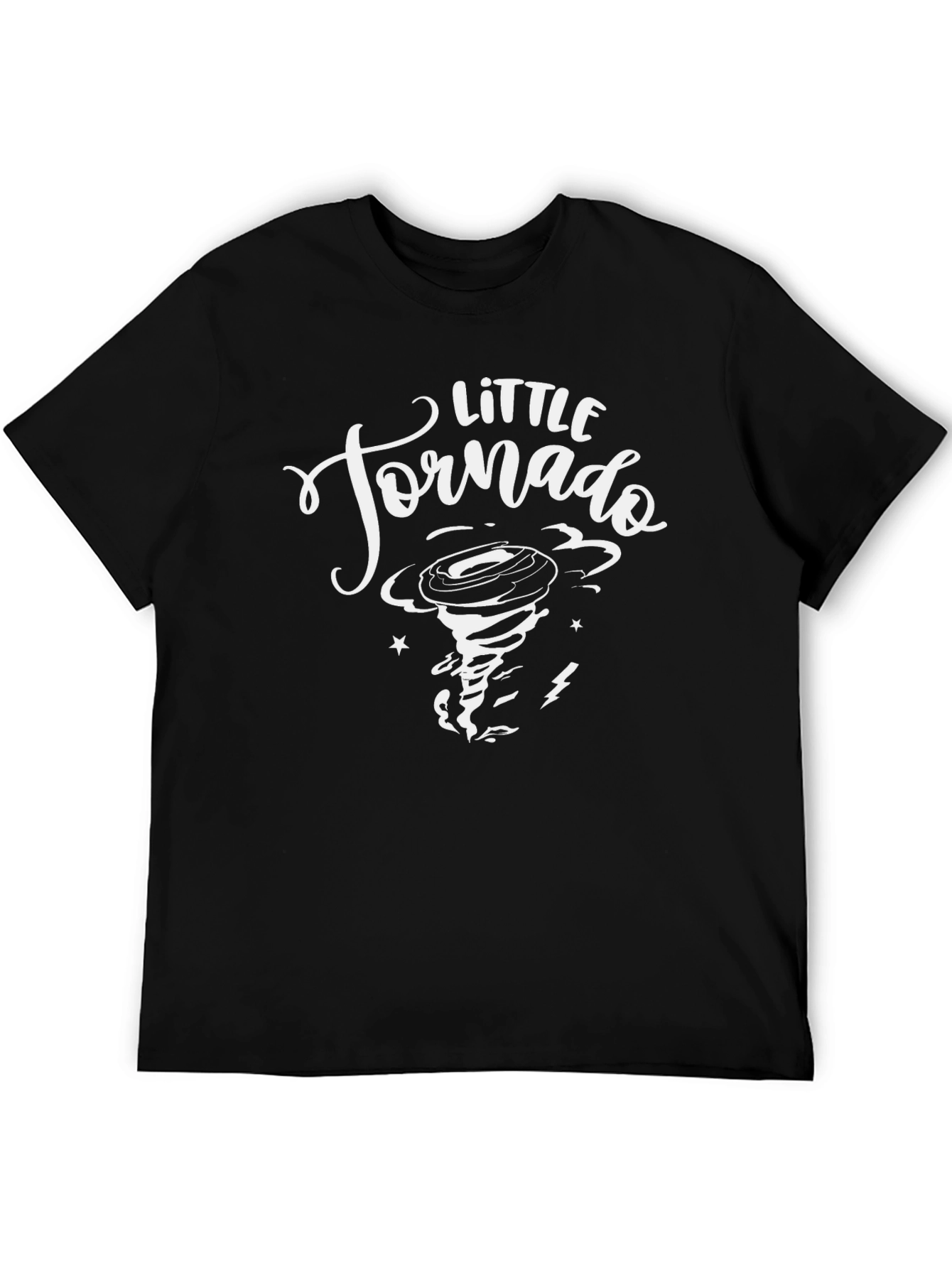 Black Little Tornado Graphic Print Tee Shirt view 5