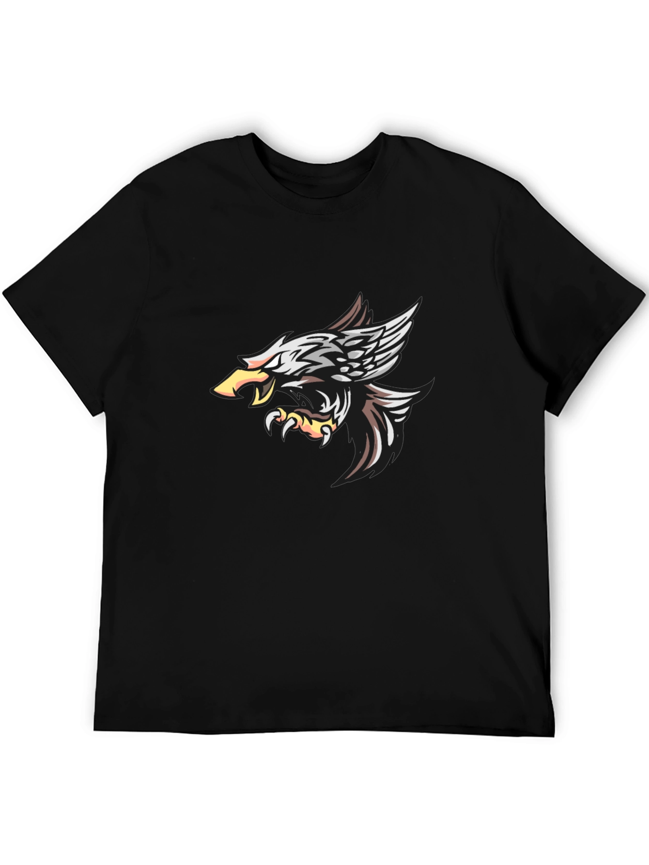 Black Men's Black Eagle Graphic T-Shirt view 5