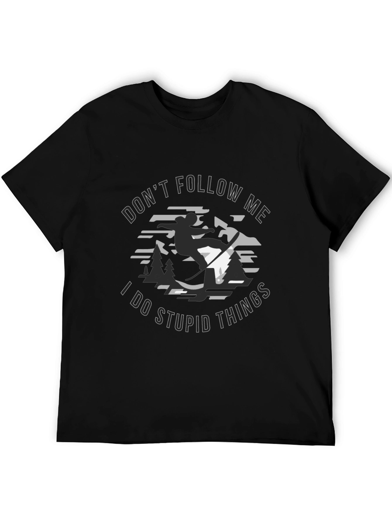 Black Don't Follow Me T-Shirt - Stupid Things Tee view 5