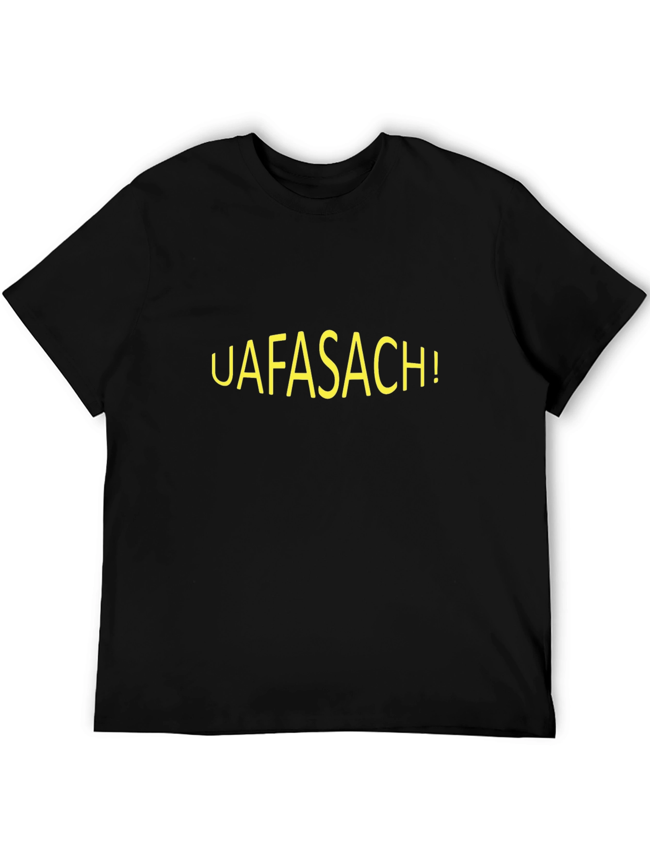 Black UAFASACH! Black Graphic Tee - Bold Statement T-Shirt view 5