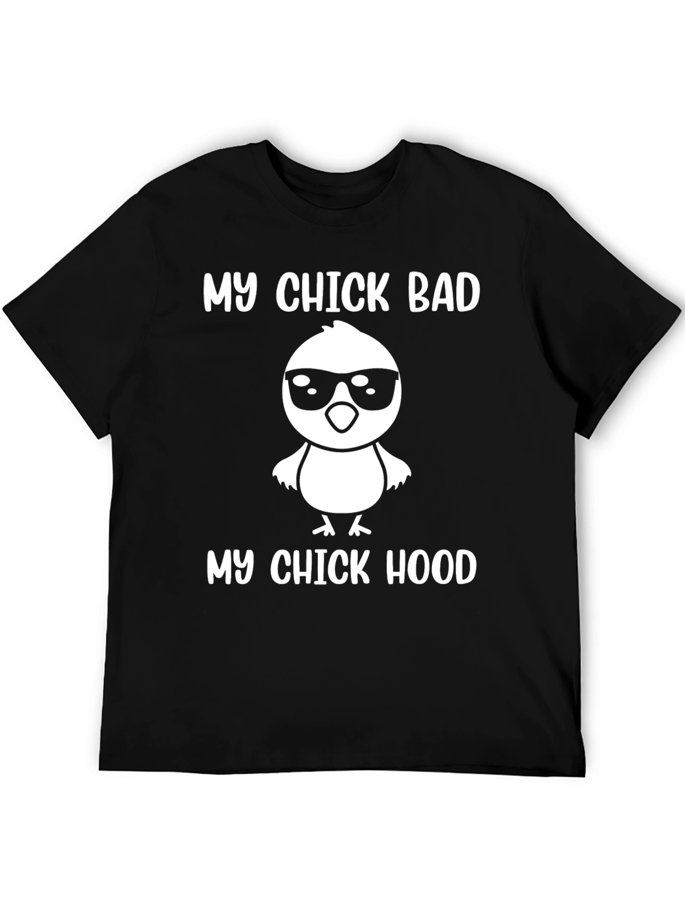 Black My Chick Bad Hood T-Shirt - Novelty Funny Graphic Tee view 5