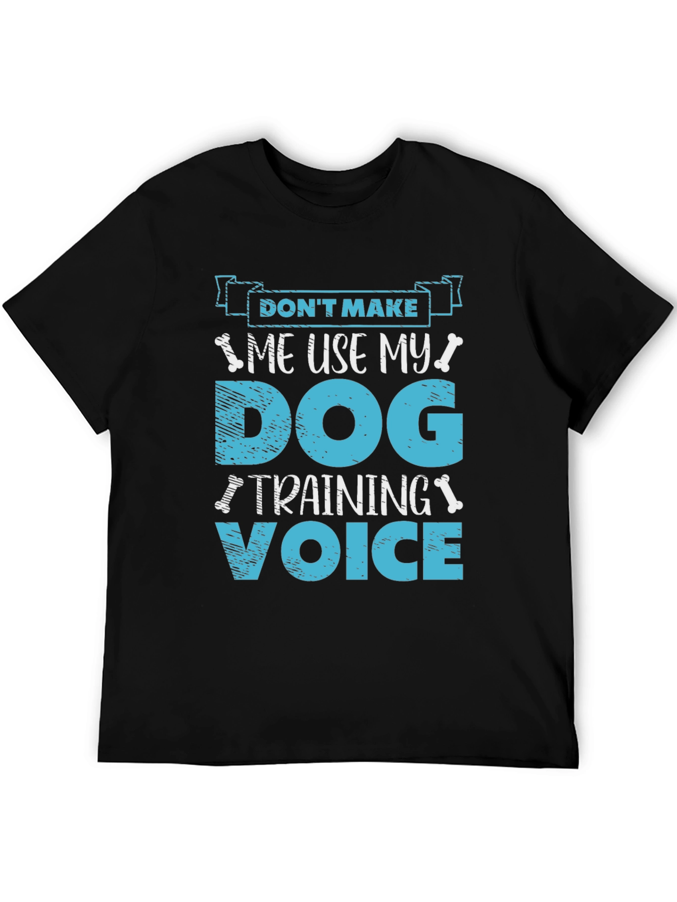 Black Dog Training Voice T-Shirt - Funny Dog Lover Tee view 5