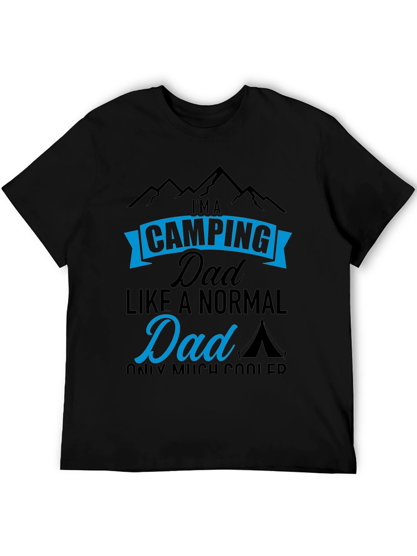 Black Camping Dad T-Shirt - Cool Father's Day Gift view 5