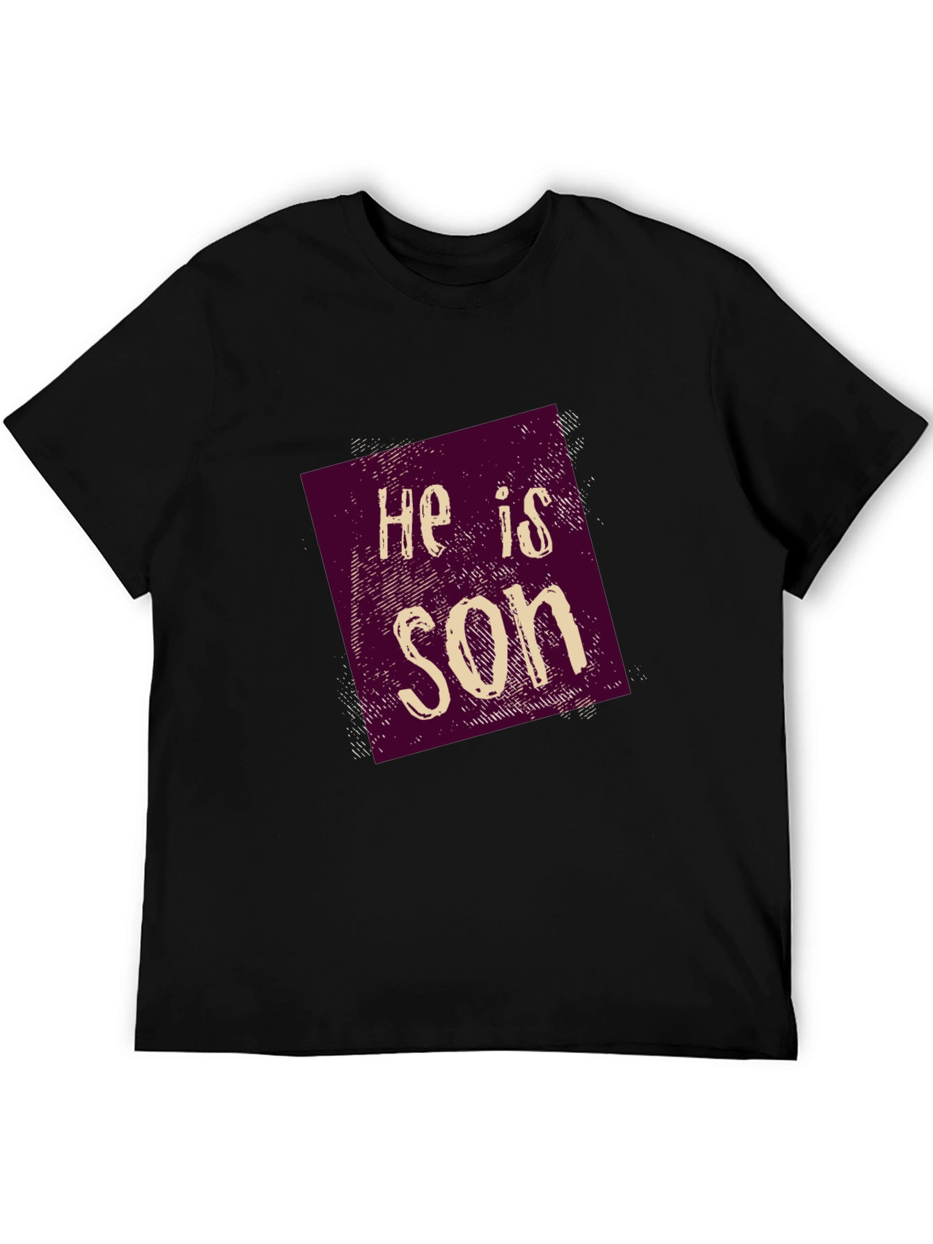 Black He is Son Graphic Tee - Casual Style view 5