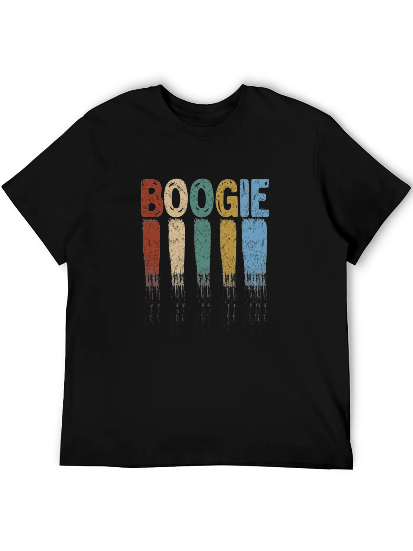 Black Boogie Retro Style Graphic Tee - Black view 5