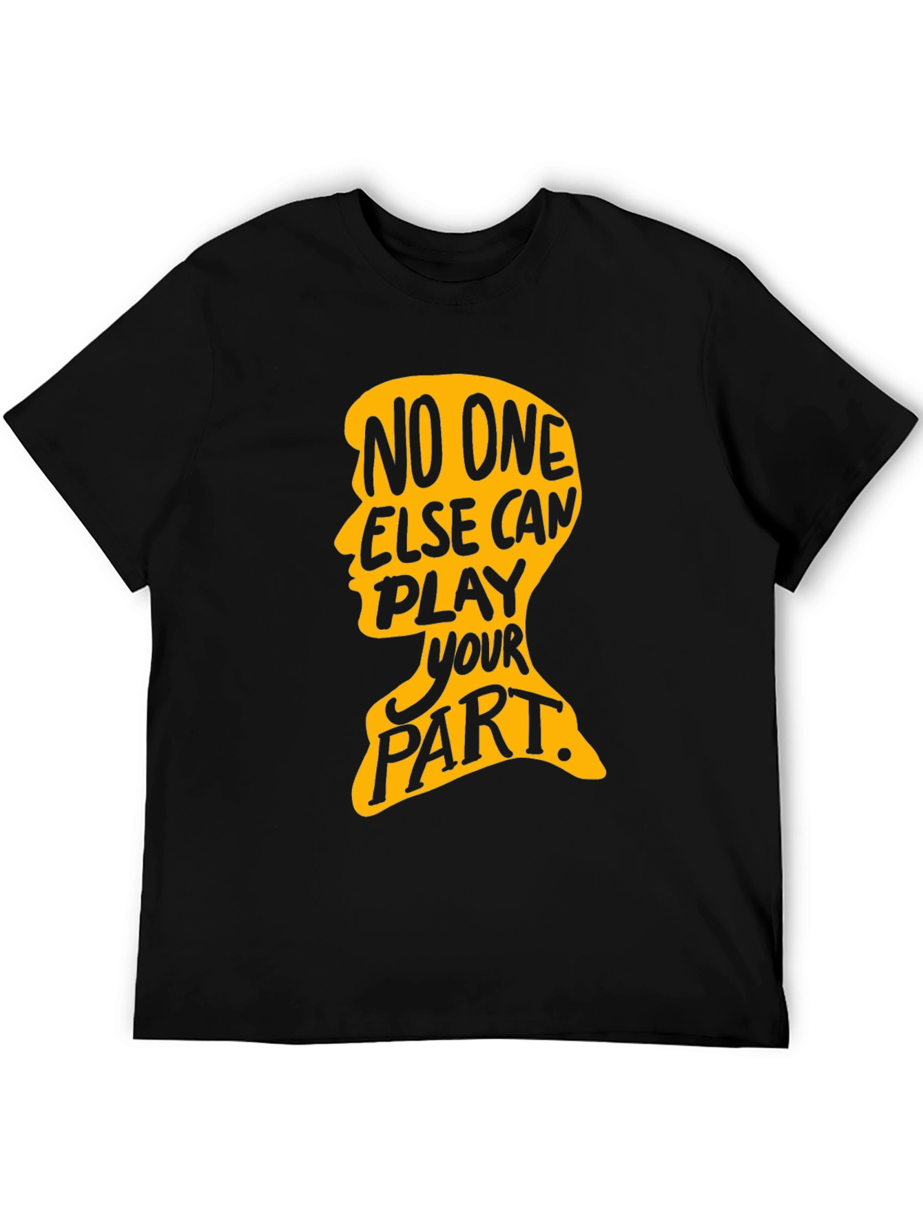Black Inspirational 'No One Else' Graphic Black T-Shirt view 5