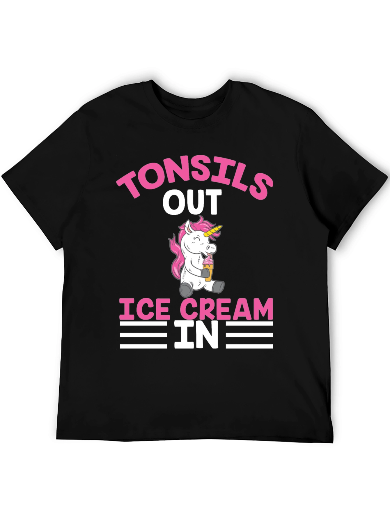 Black Tonsils Out Ice Cream In Funny Graphic Tee view 5