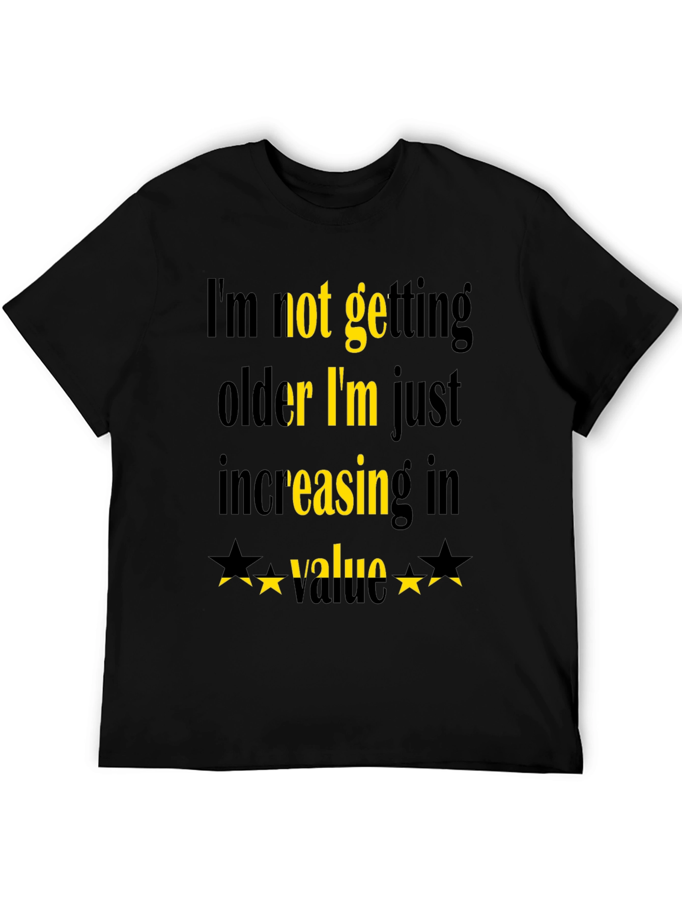 Black Funny Increasing Value Graphic Tee view 5