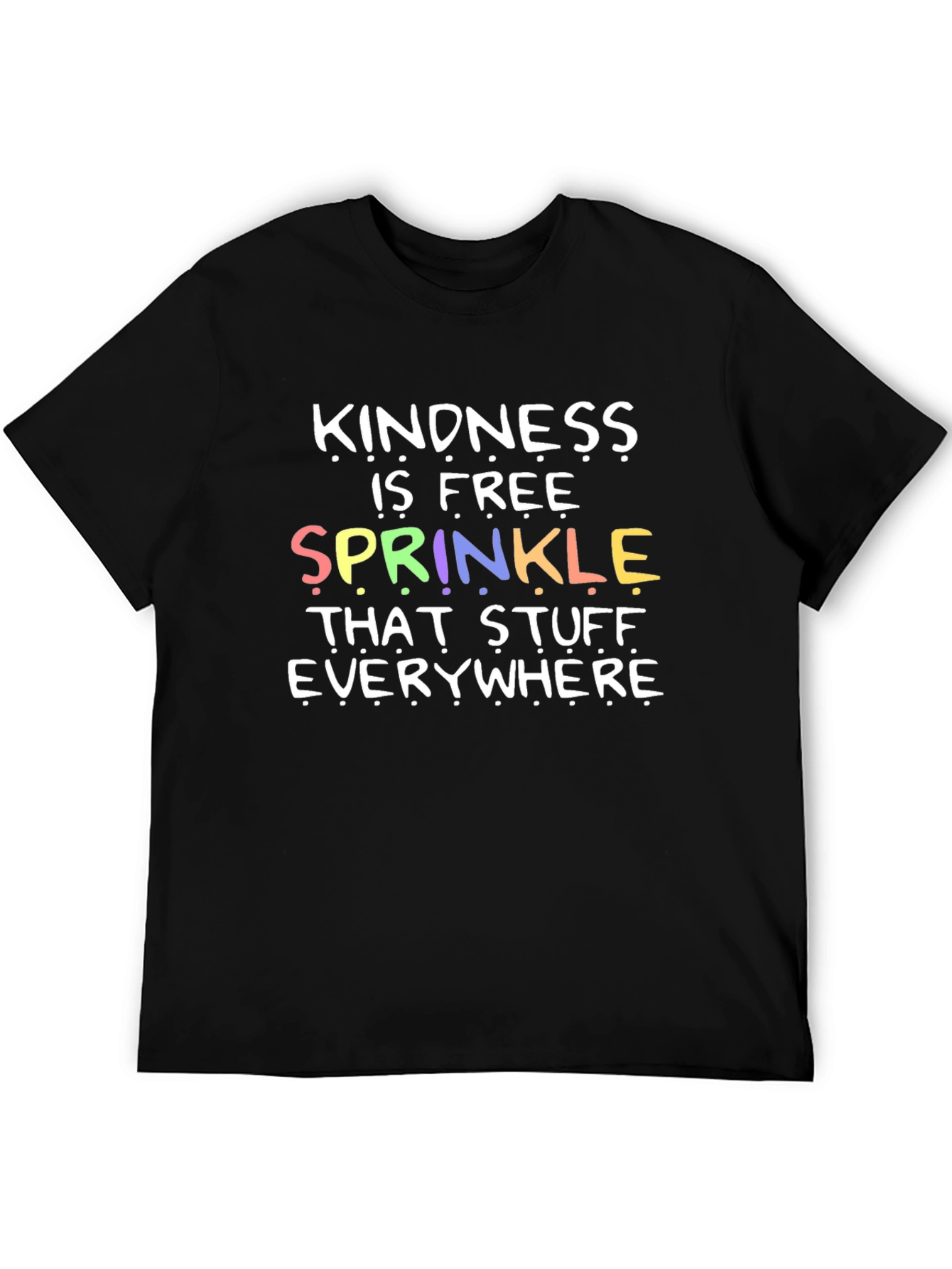 Black Kindness Sprinkle Graphic Tee view 5