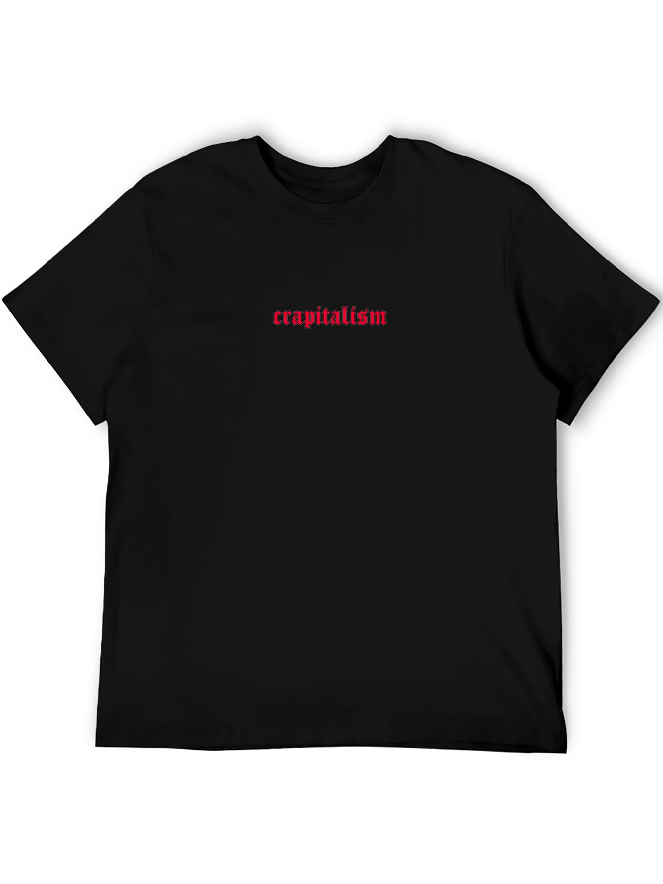 Black Crapitalism Black Graphic Tee - Edgy Streetwear view 5