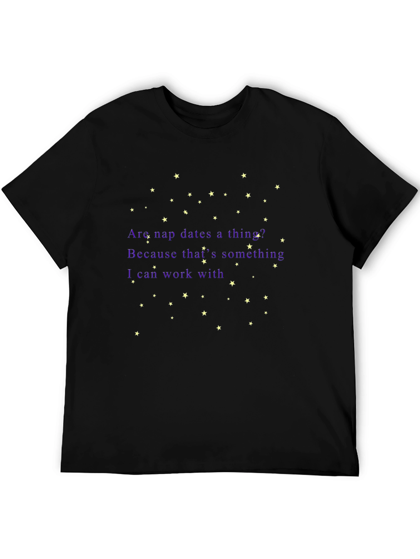 Black Nap Dates T-Shirt - Funny Sleep Tee view 5