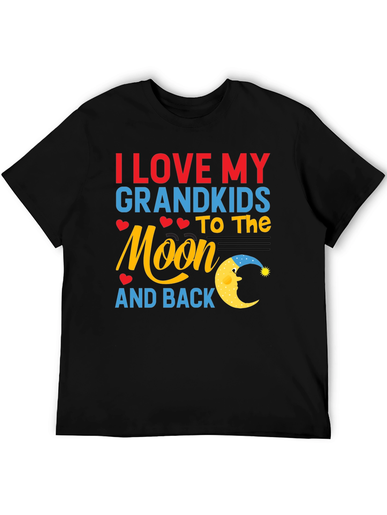 Black I Love My Grandkids to the Moon and Back T-Shirt view 5