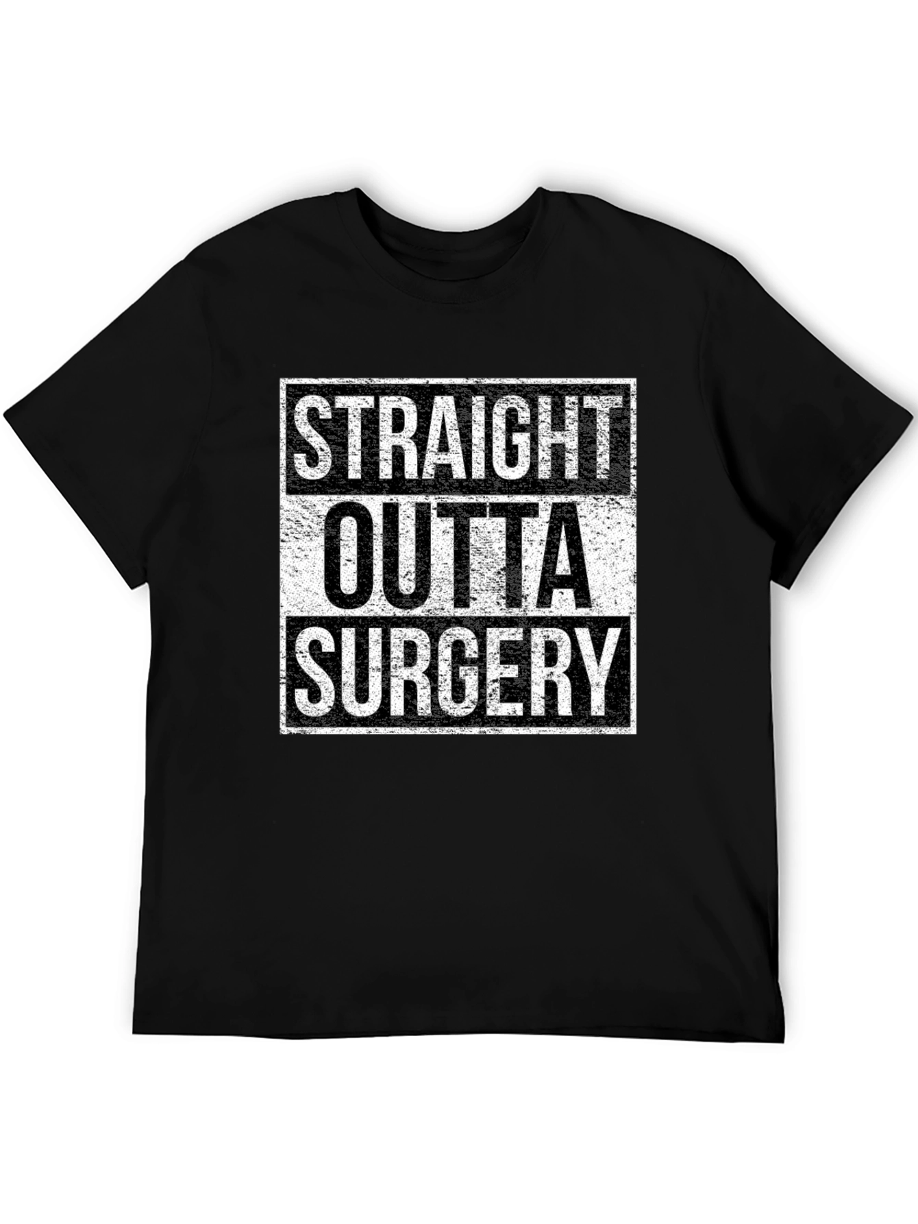Black Straight Outta Surgery Graphic Tee view 5