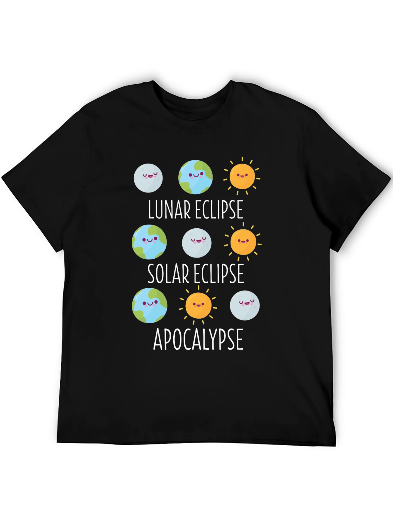 Black Eclipse & Apocalypse Graphic T-Shirt - Funny Astronomy Tee view 5