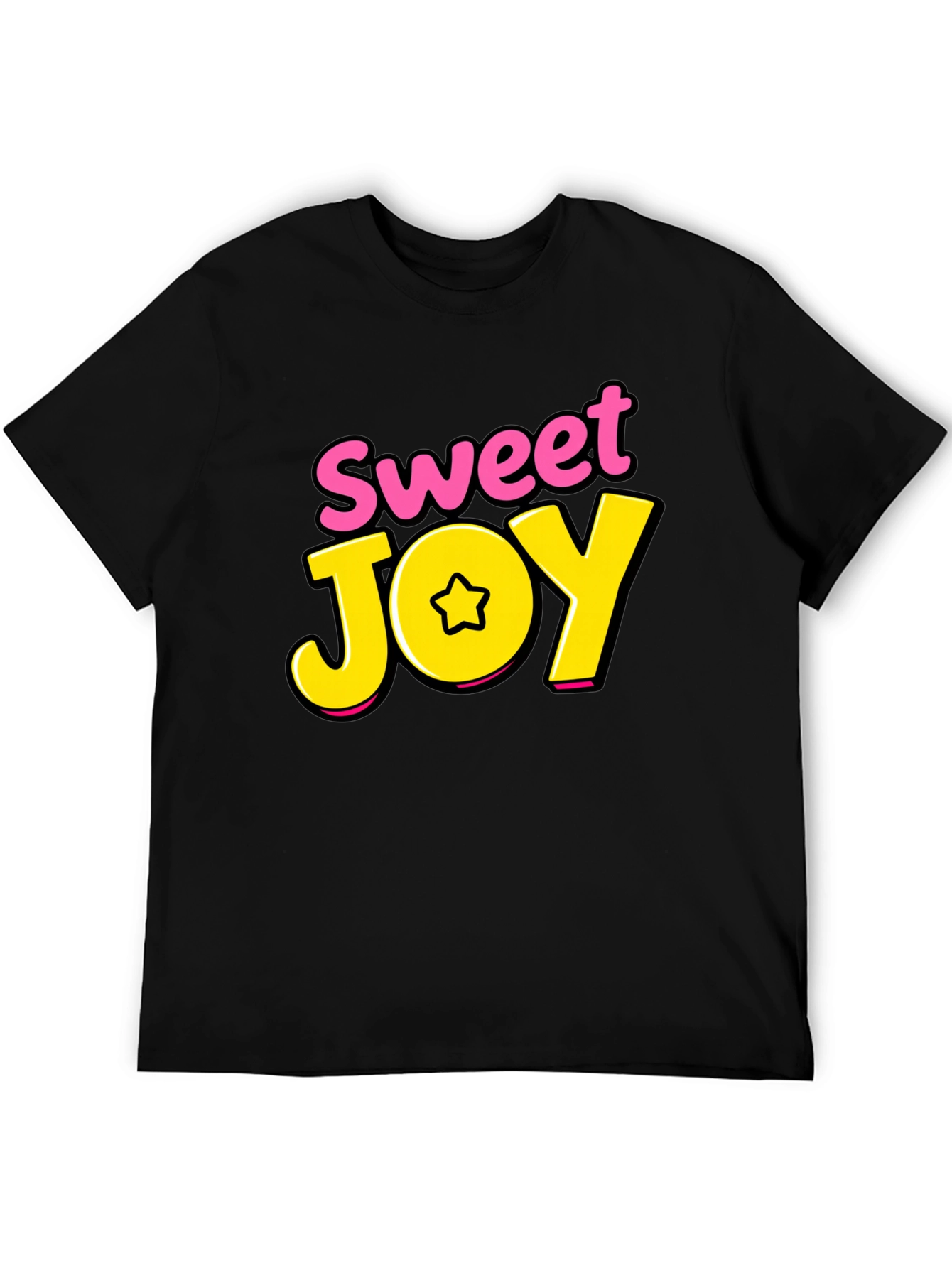 Black Sweet Joy Black Graphic Tee view 5