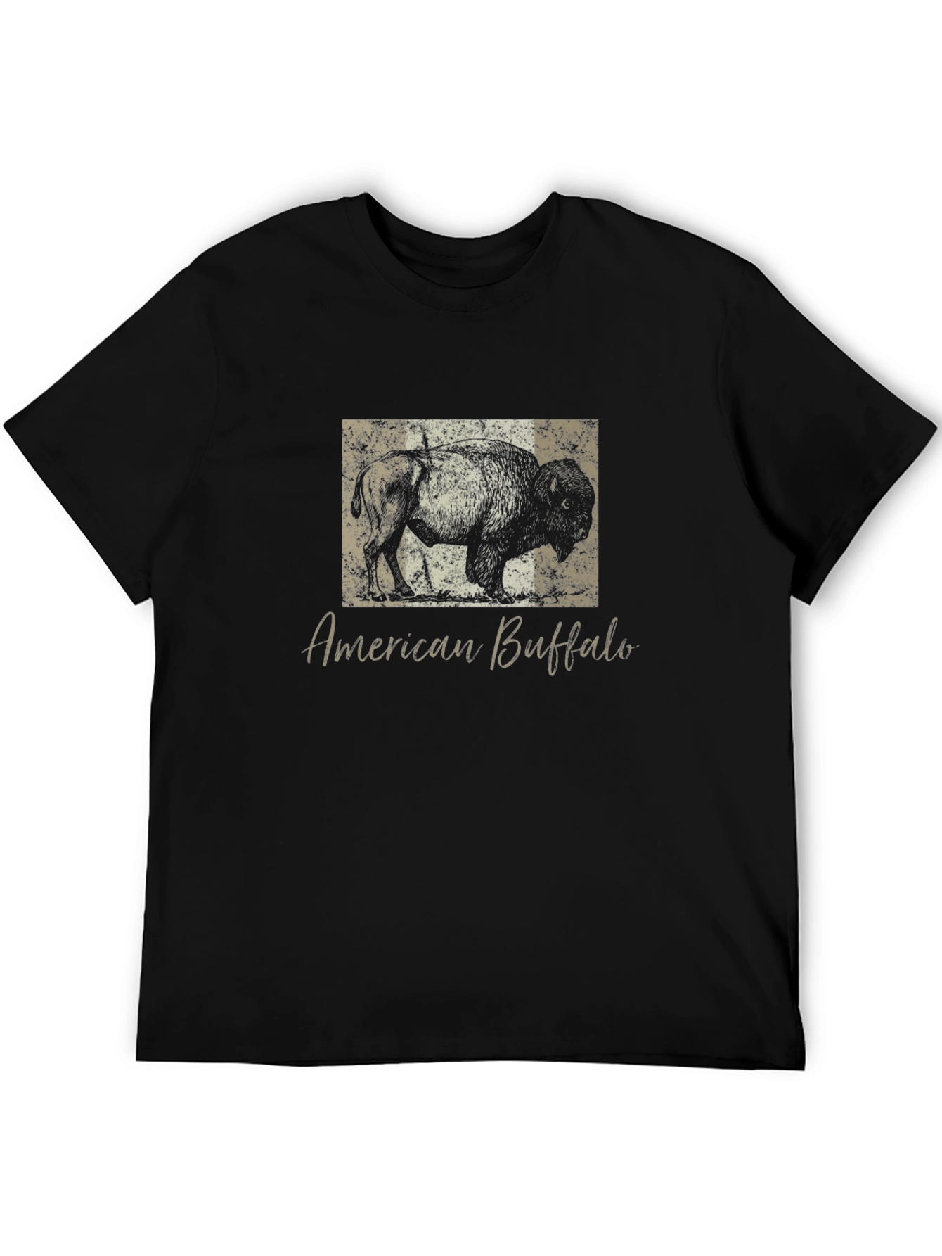 Black American Buffalo Graphic Print Tee view 5