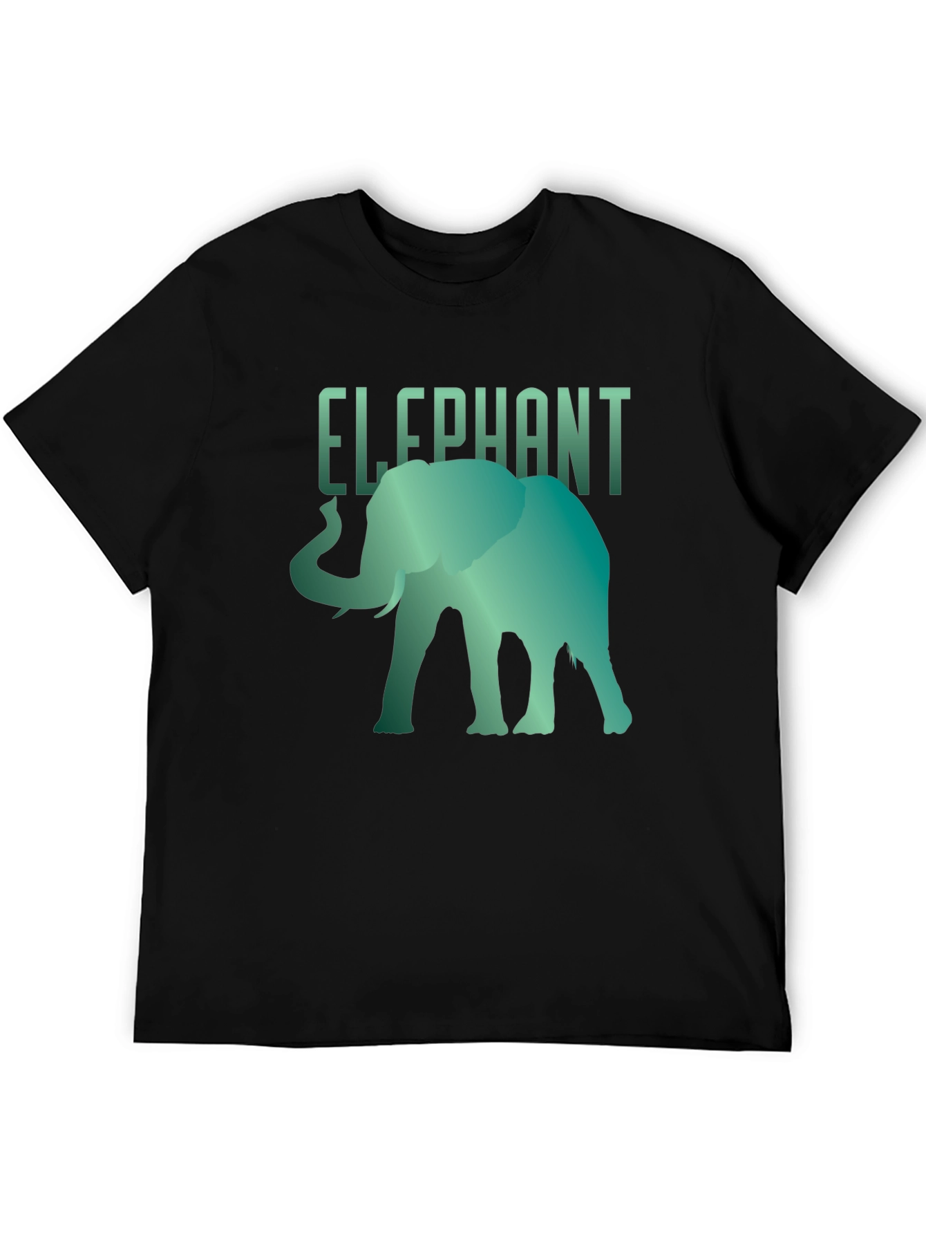 Black Elephant Graphic Tee - Cool Animal Design T-Shirt view 5