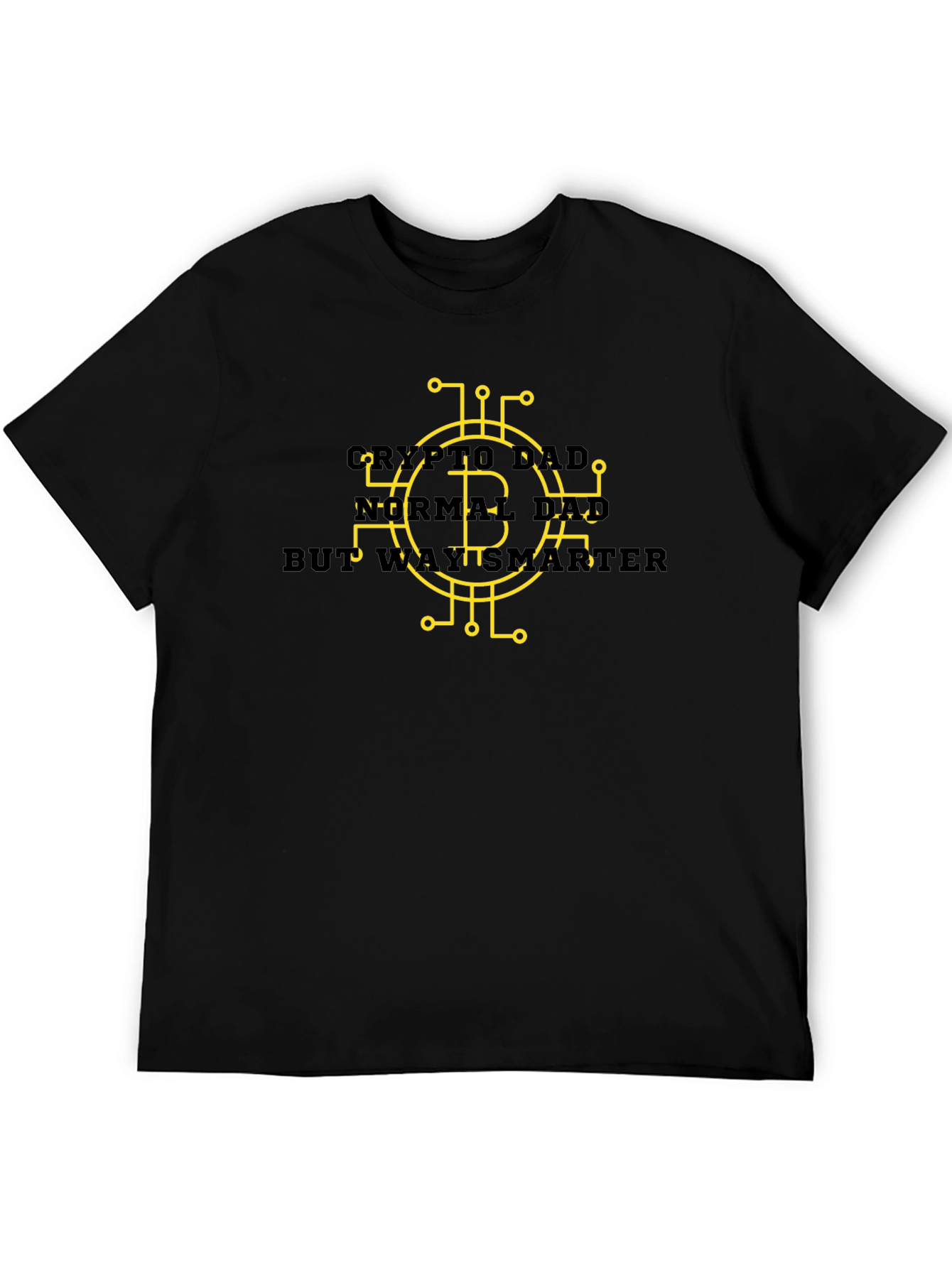 Black Crypto Dad Smarter Black Tee view 5