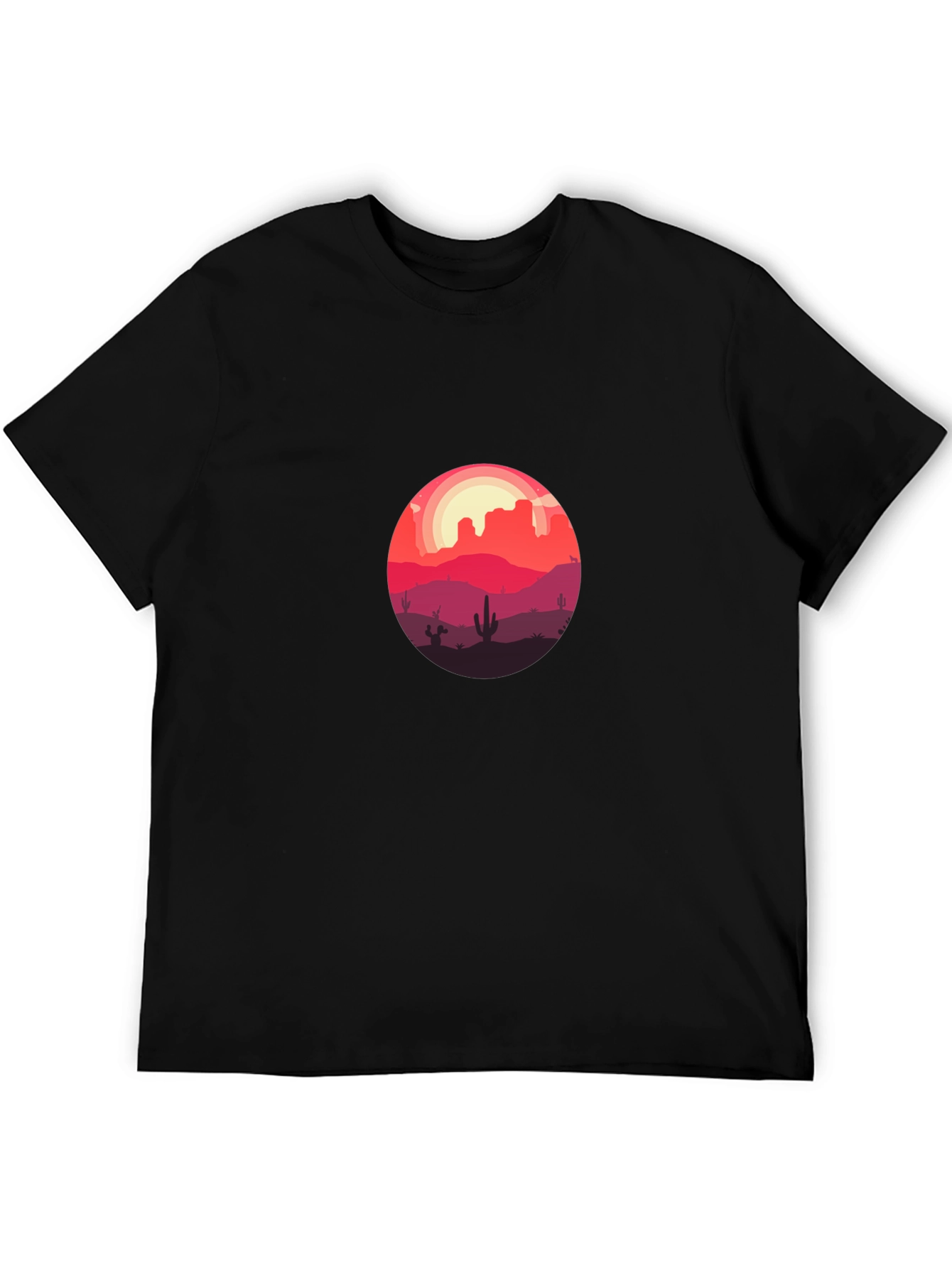 Black Desert Sunset Graphic Tee - Soft Cotton Blend view 5