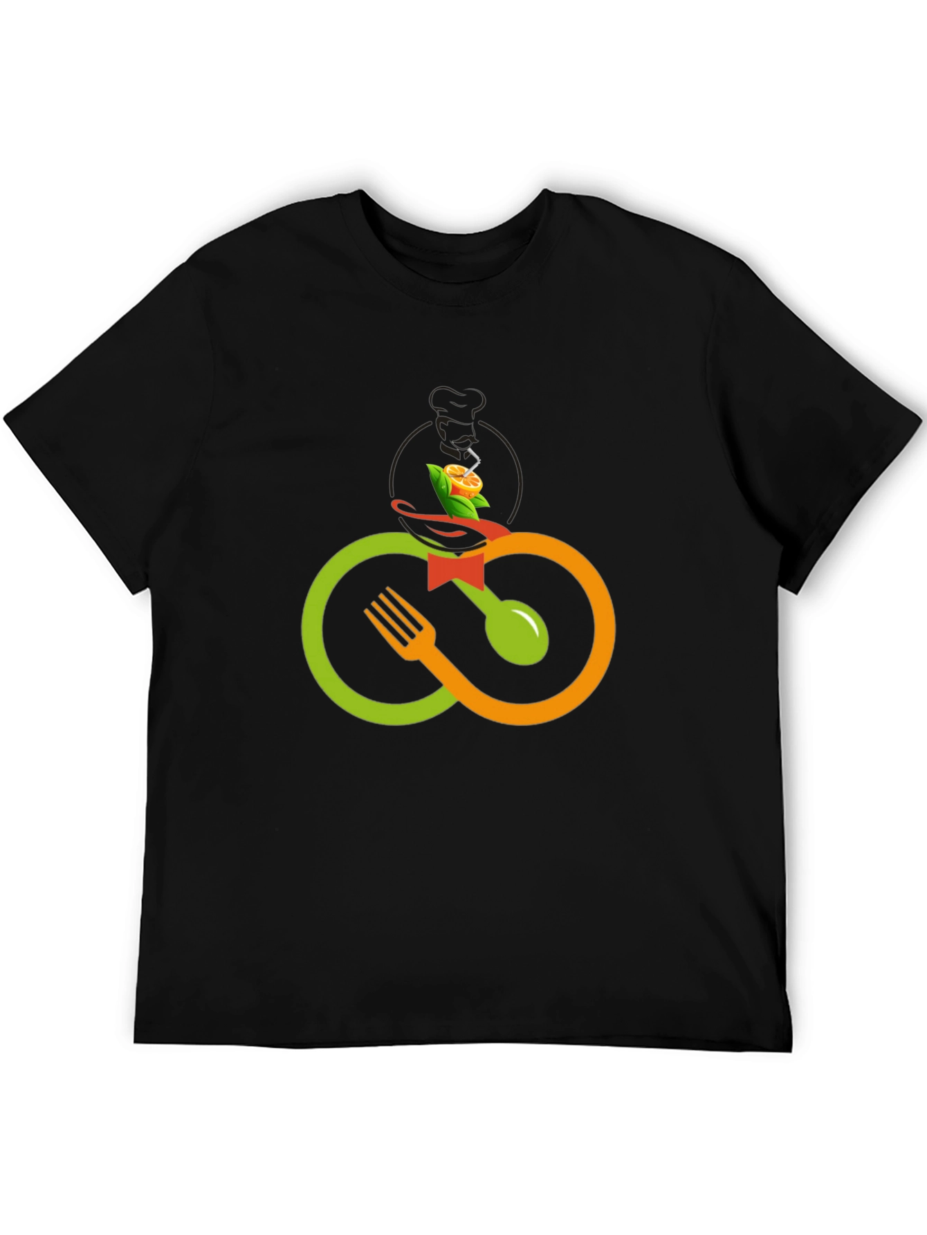 Black Culinary Cycle T-Shirt - Stylish Foodie Apparel view 5