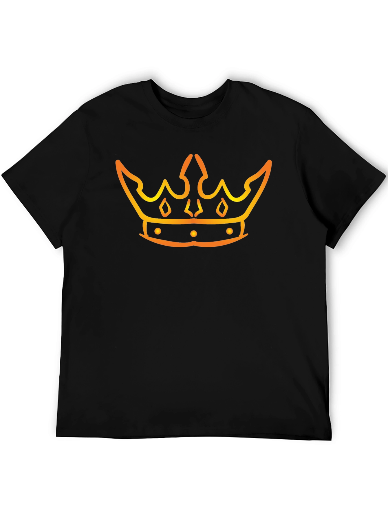 Black Crown Graphic Tee - Casual Black T-Shirt view 5