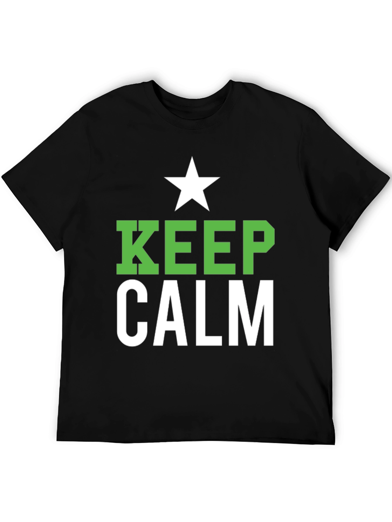 Black Keep Calm Graphic Tee - Casual Comfort view 5