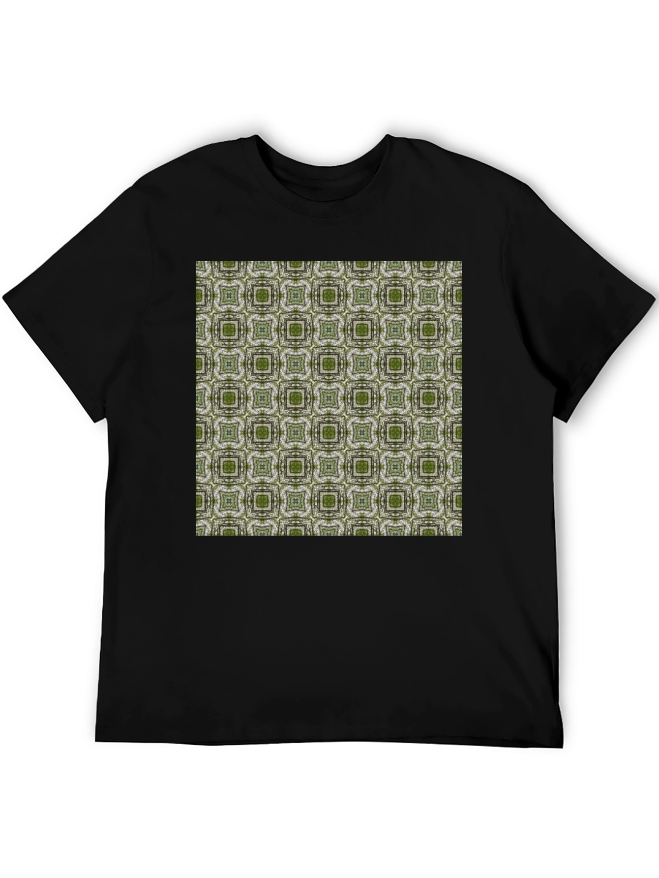 Black Patterned Black T-Shirt view 5