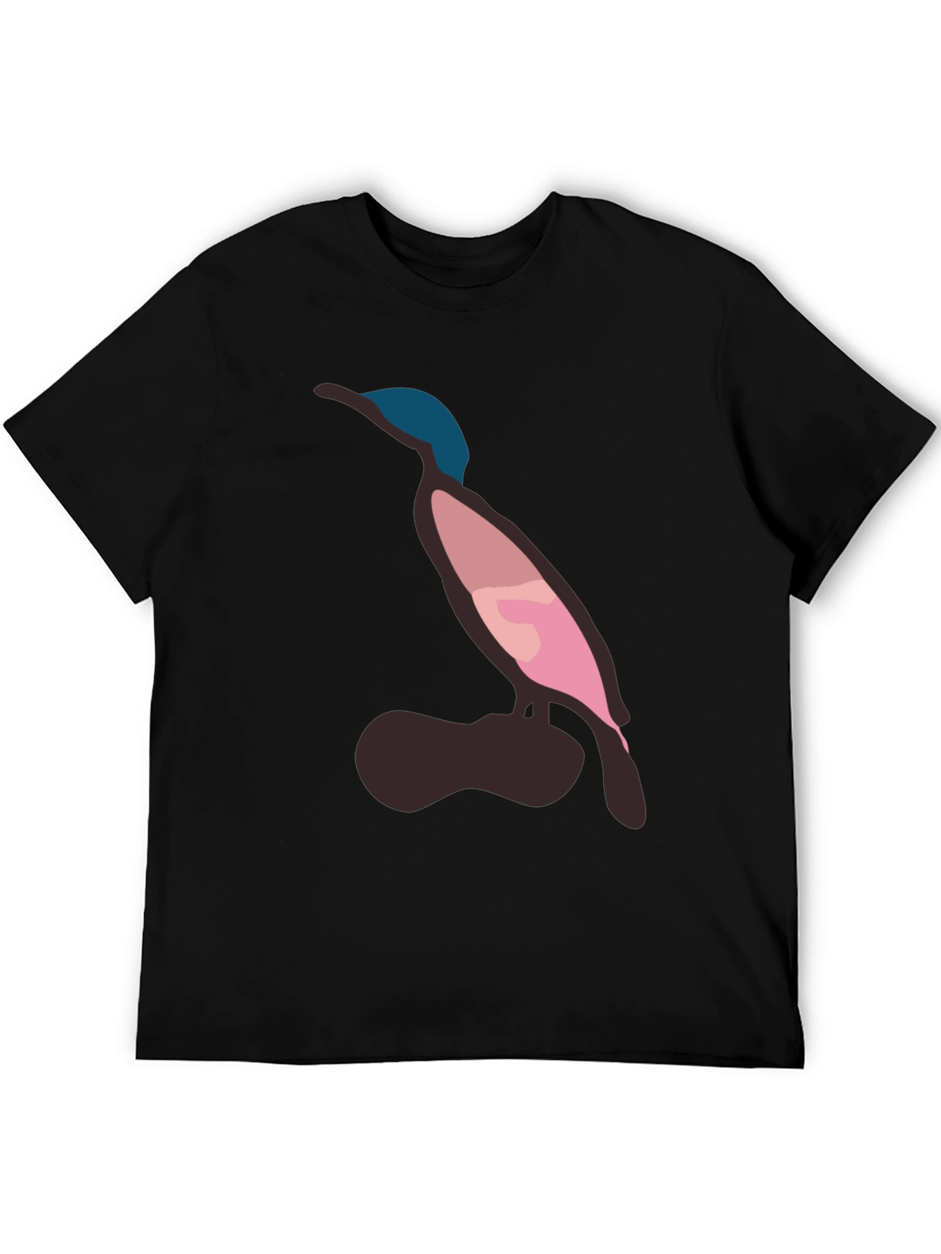 Black Modern Bird Graphic Tee - Casual Style view 5