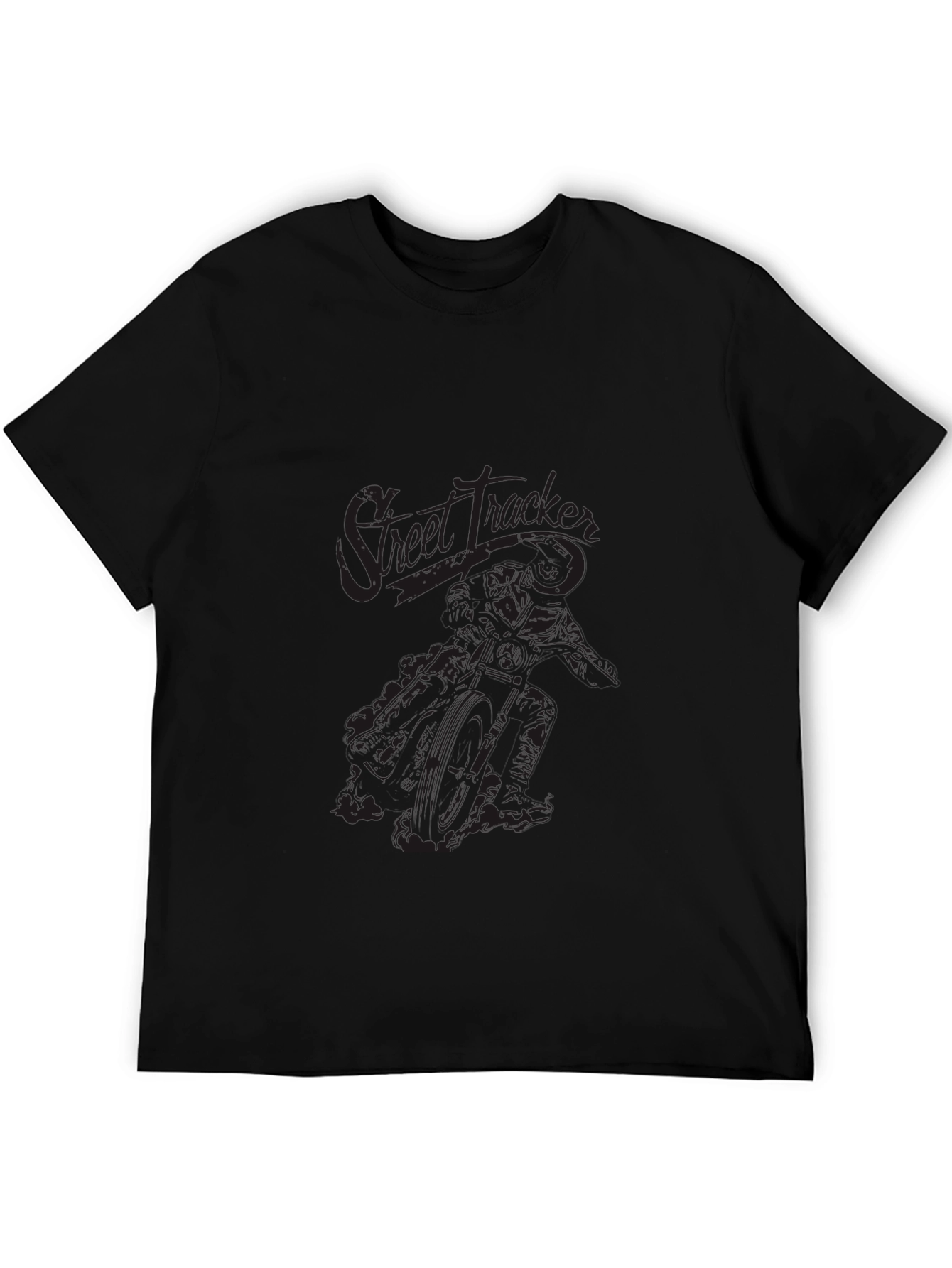 Black Street Tracker Graphic Tee - Men's Black T-Shirt view 5