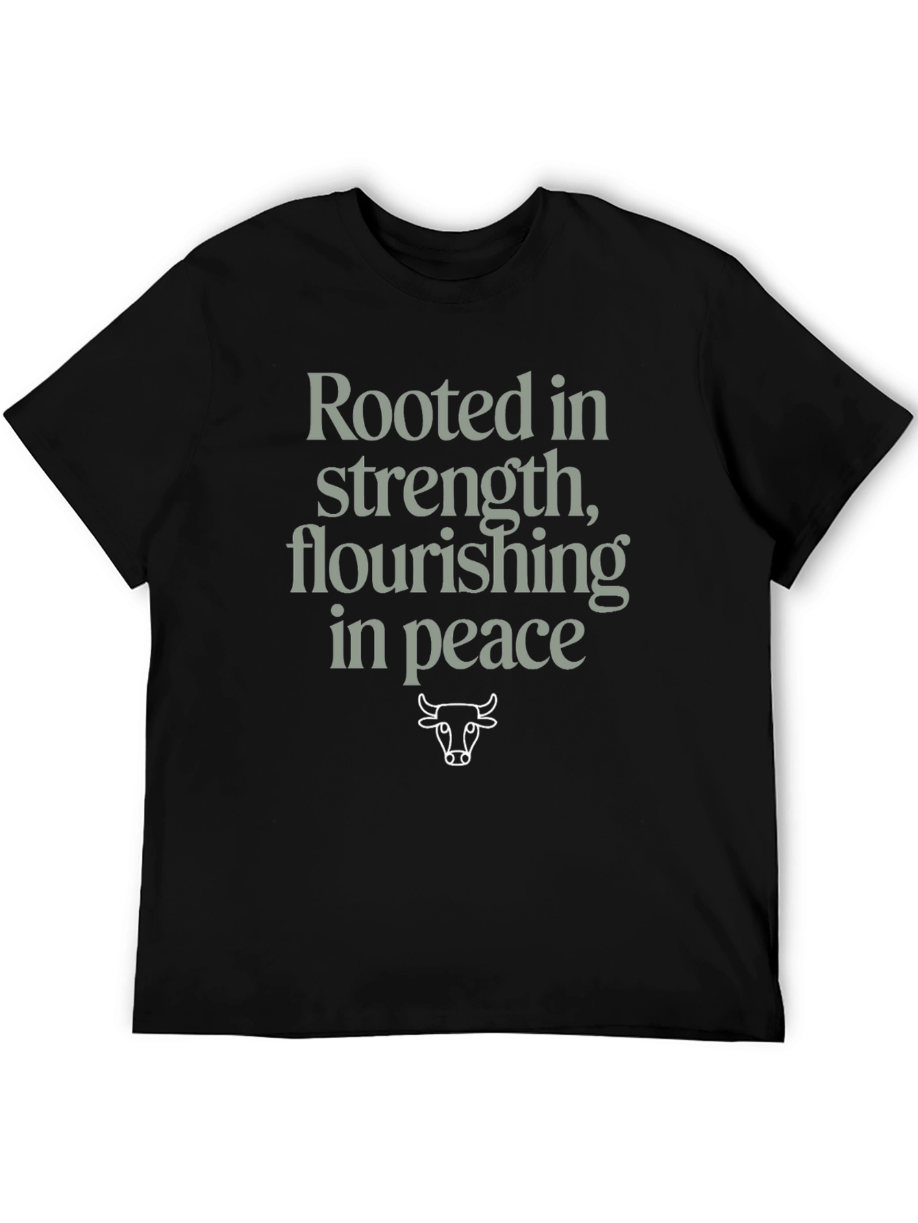 Black Rooted in Strength Black Graphic Tee view 5