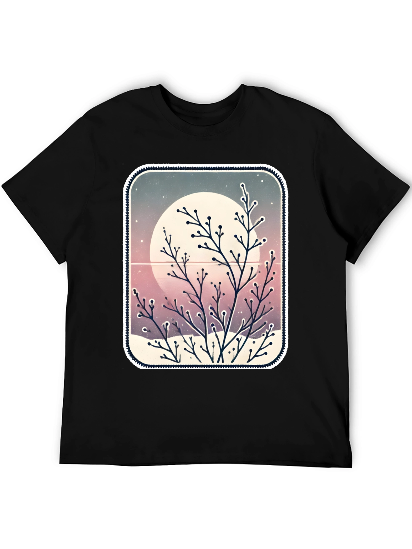 Black Winter Moon Graphic Tee view 5