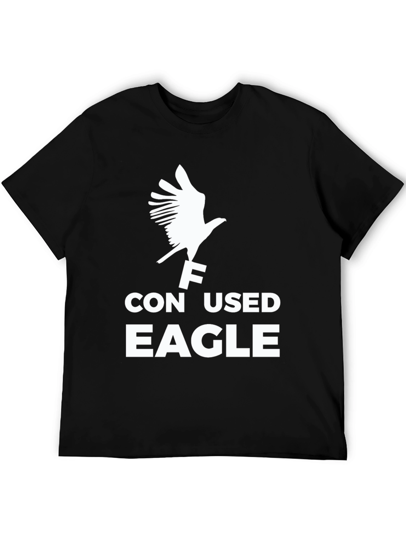 Black Confused Eagle Graphic T-Shirt - Black view 5