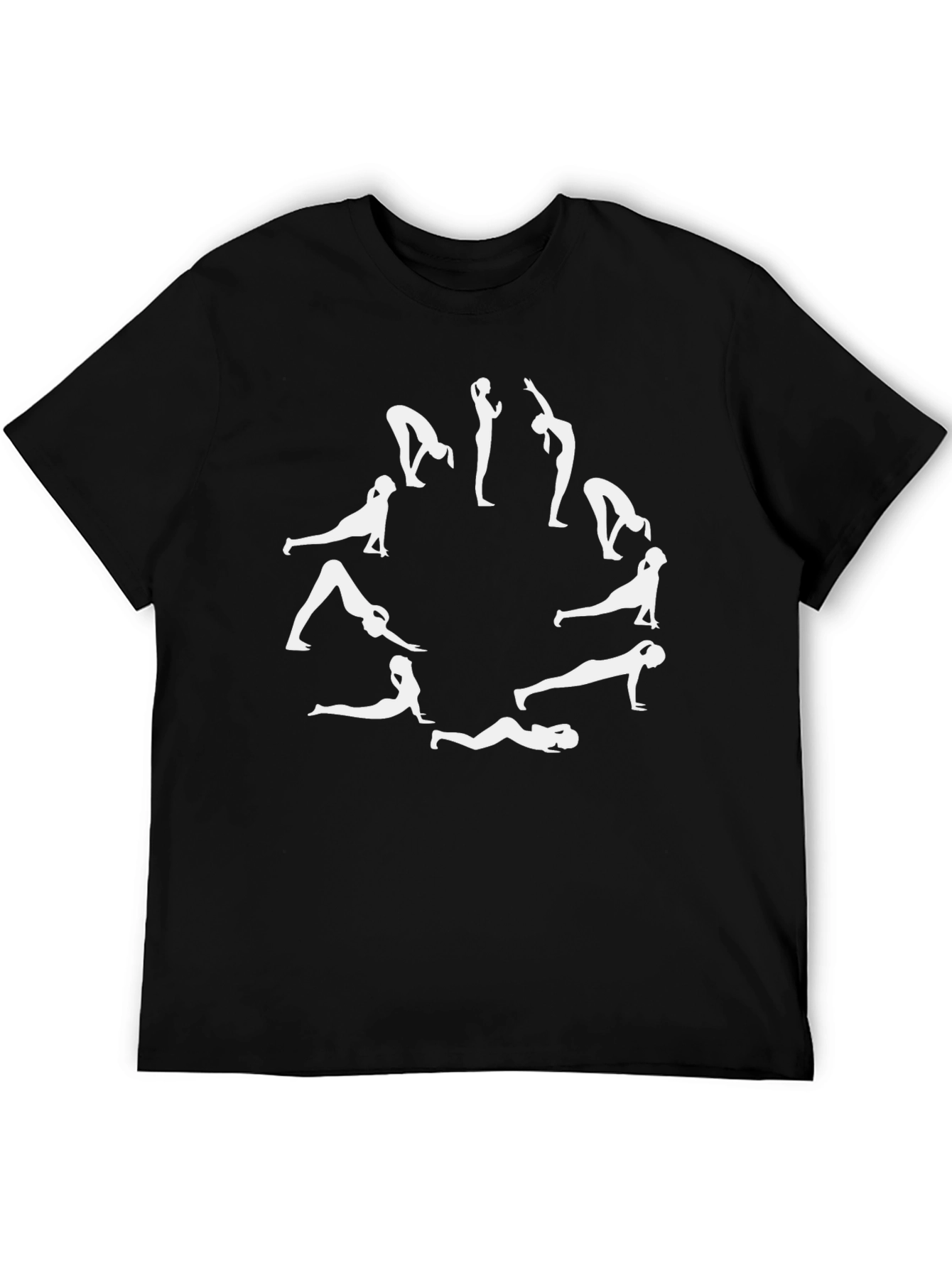 Black Yoga Pose Graphic T-Shirt view 5