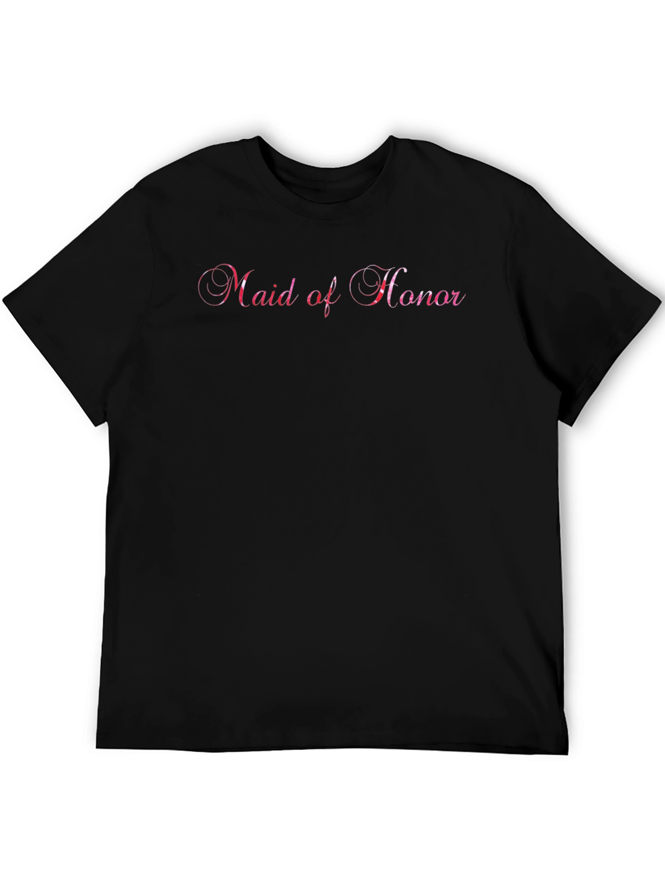 Black Maid of Honor Black T-Shirt view 5