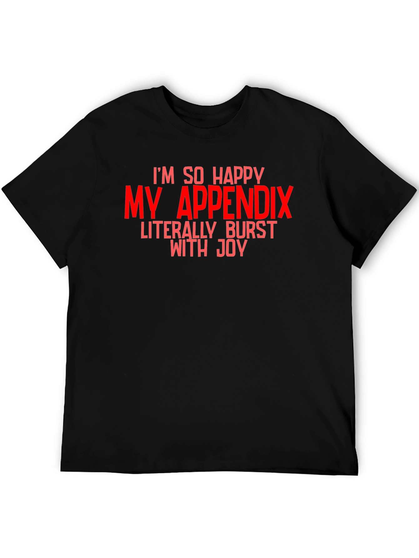 Black Funny Appendix Burst T-Shirt view 5