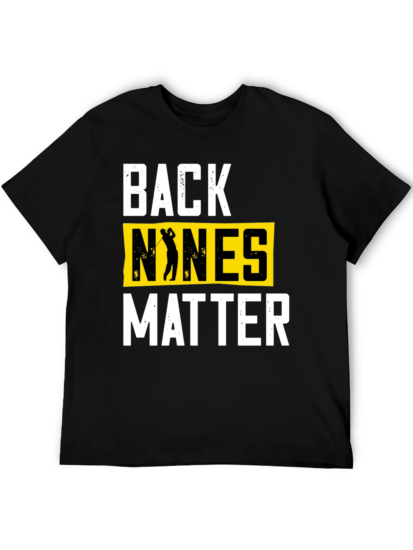 Black Back Nines Matter Golf T-Shirt view 5