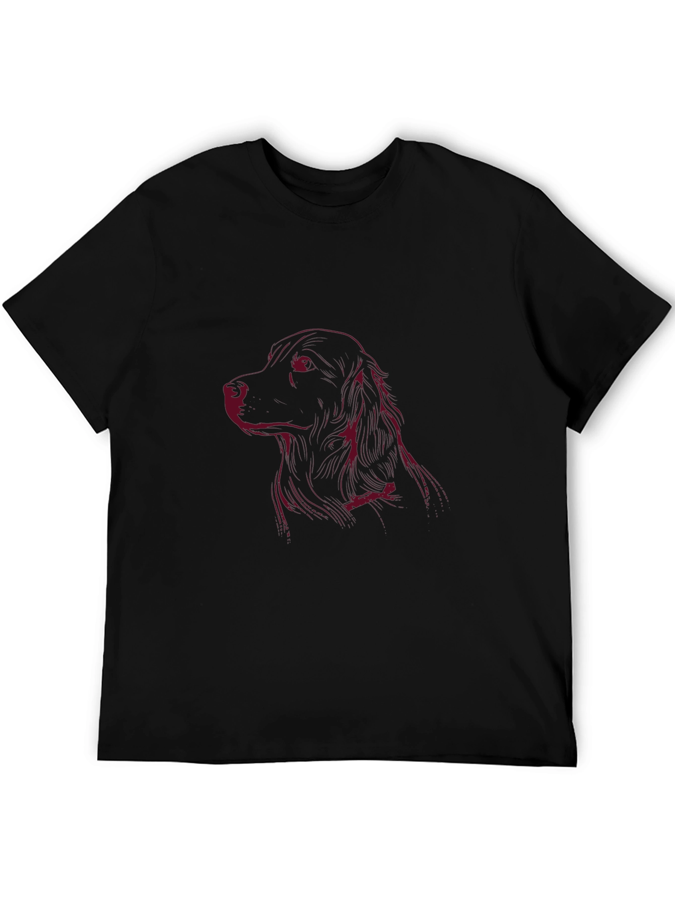 Black Dog Sketch Tee - Classic Crew Neck, Soft Cotton view 5
