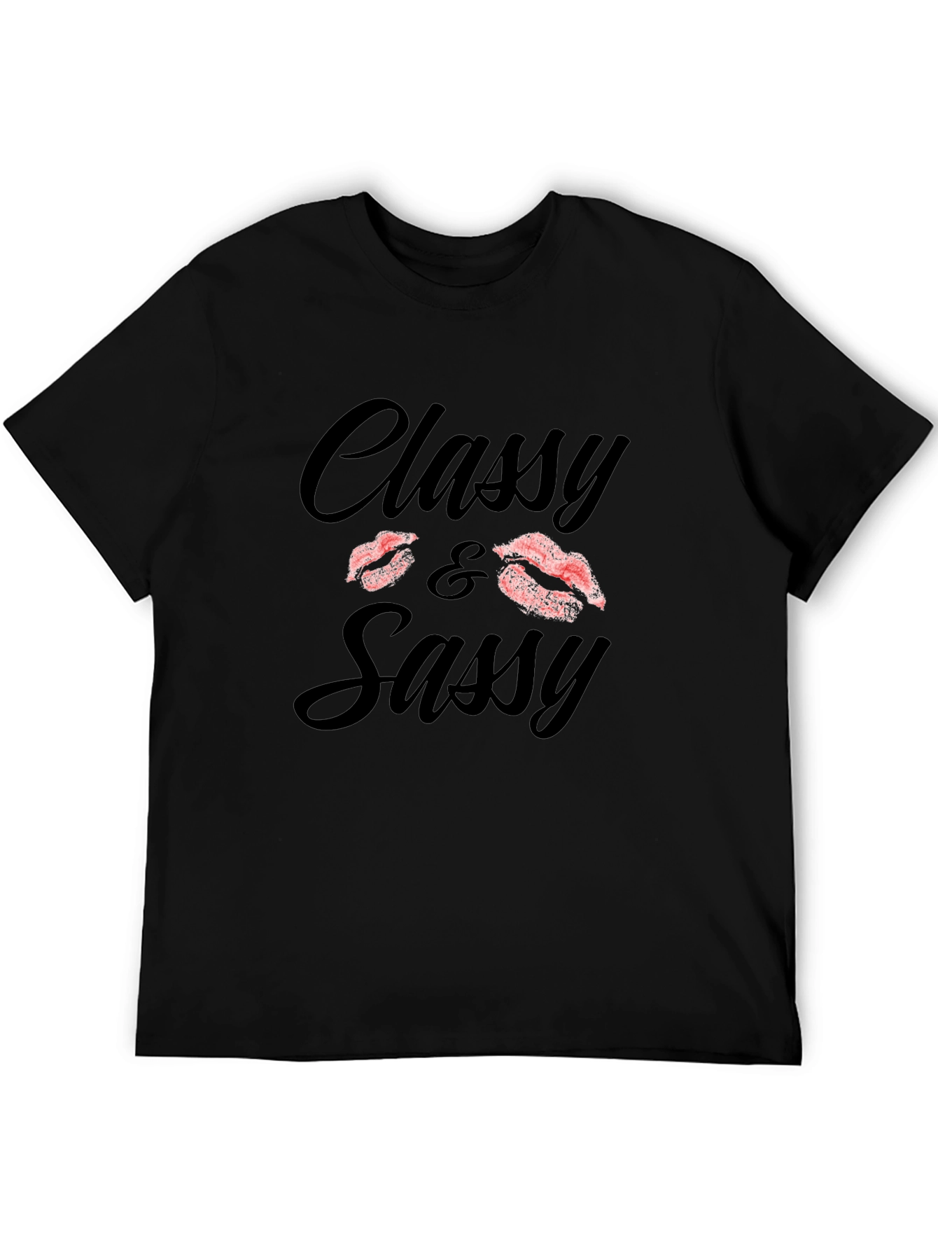 Black Classy & Sassy Black Graphic Tee Shirt view 5