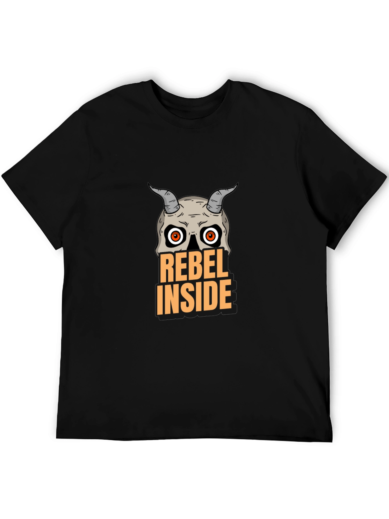 Black Rebel Inside Skull Graphic T-Shirt view 5