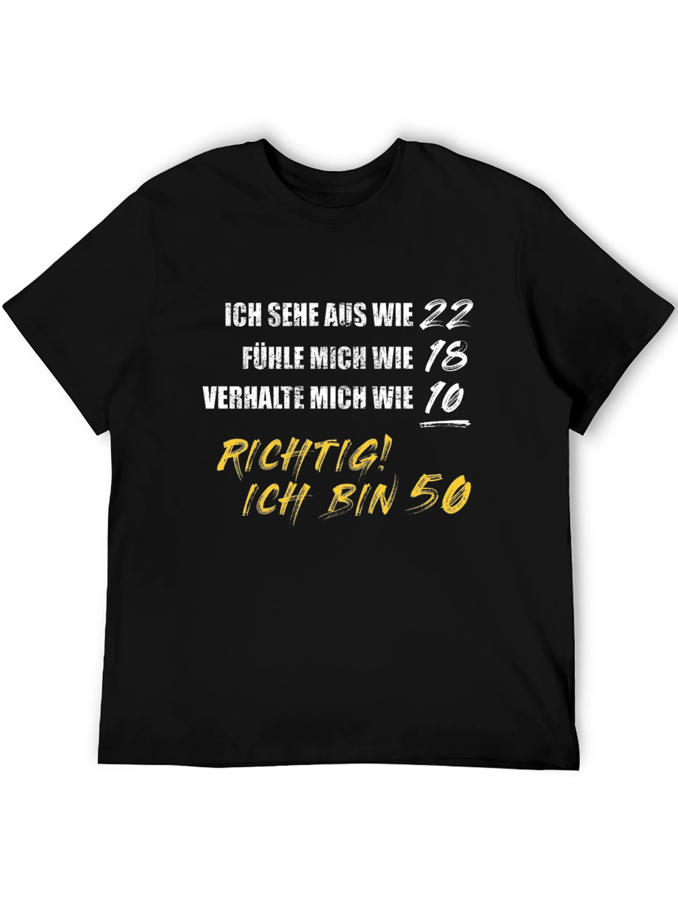 Black Funny "I See Like 22" 50th Birthday T-Shirt view 5