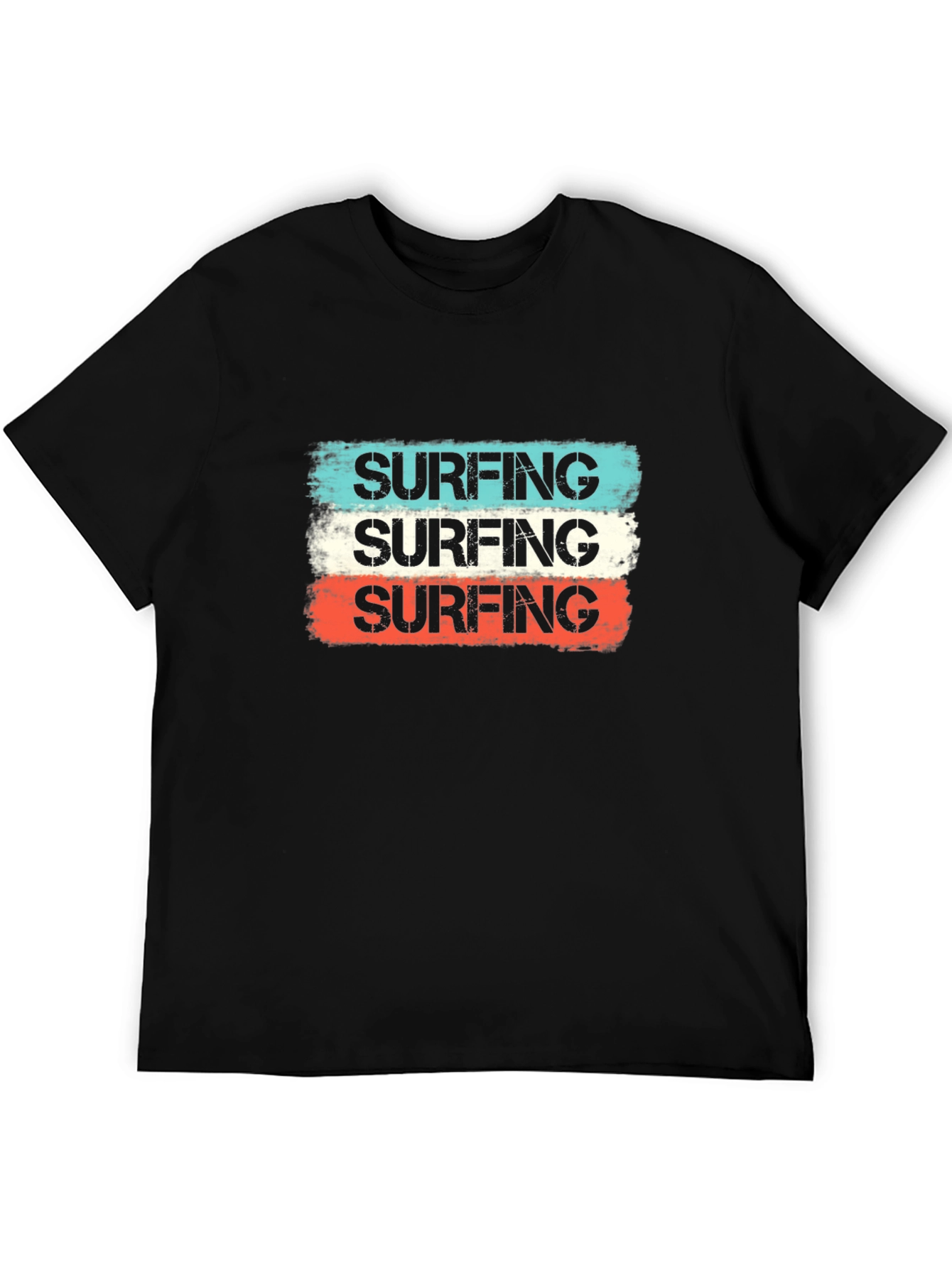 Black Retro Surfing T-Shirt - Black view 5
