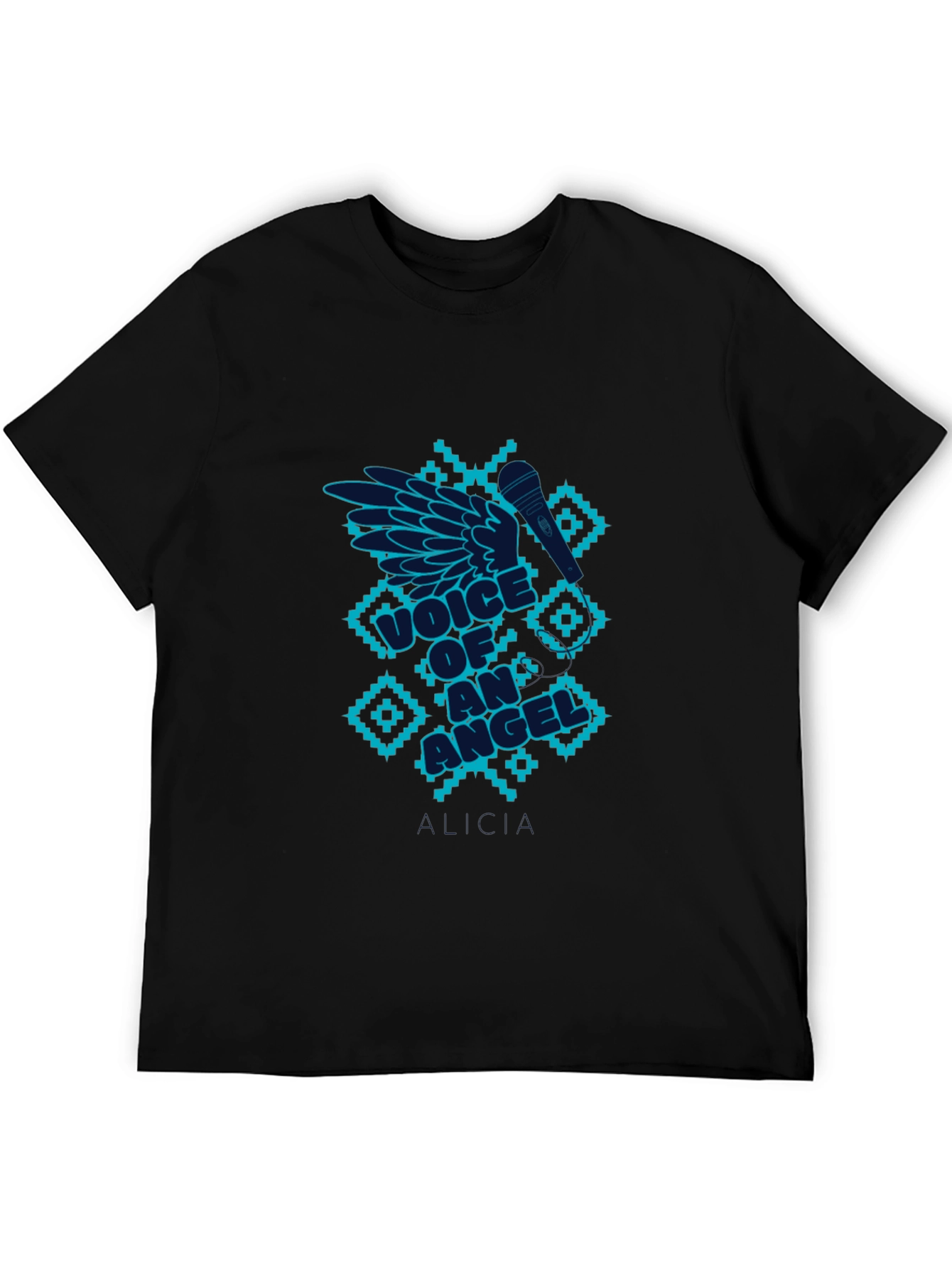 Black Voice of an Angel T-Shirt | Musical Design view 5