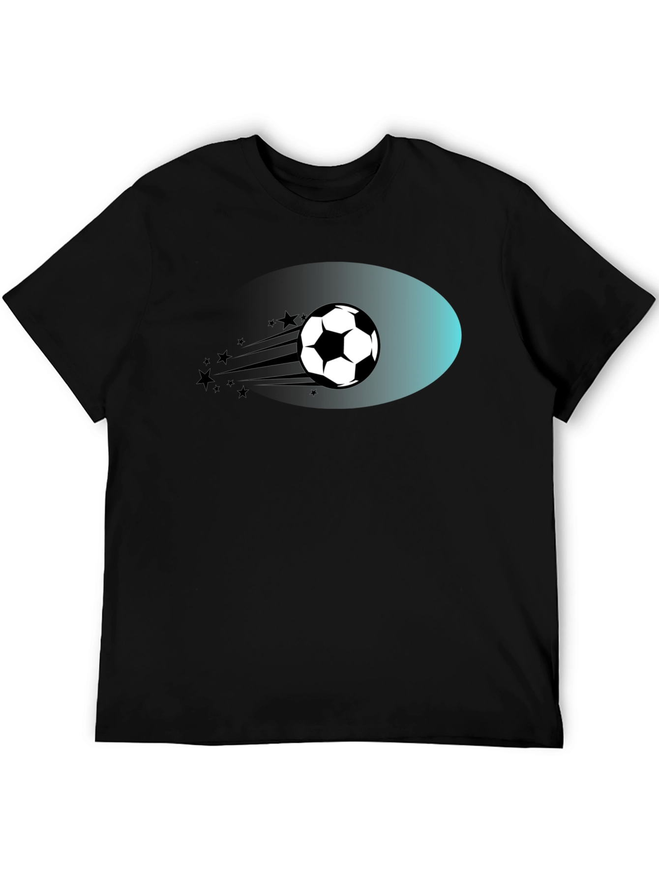 Black Soccer Ball T-Shirt - Black Graphic Tee view 5